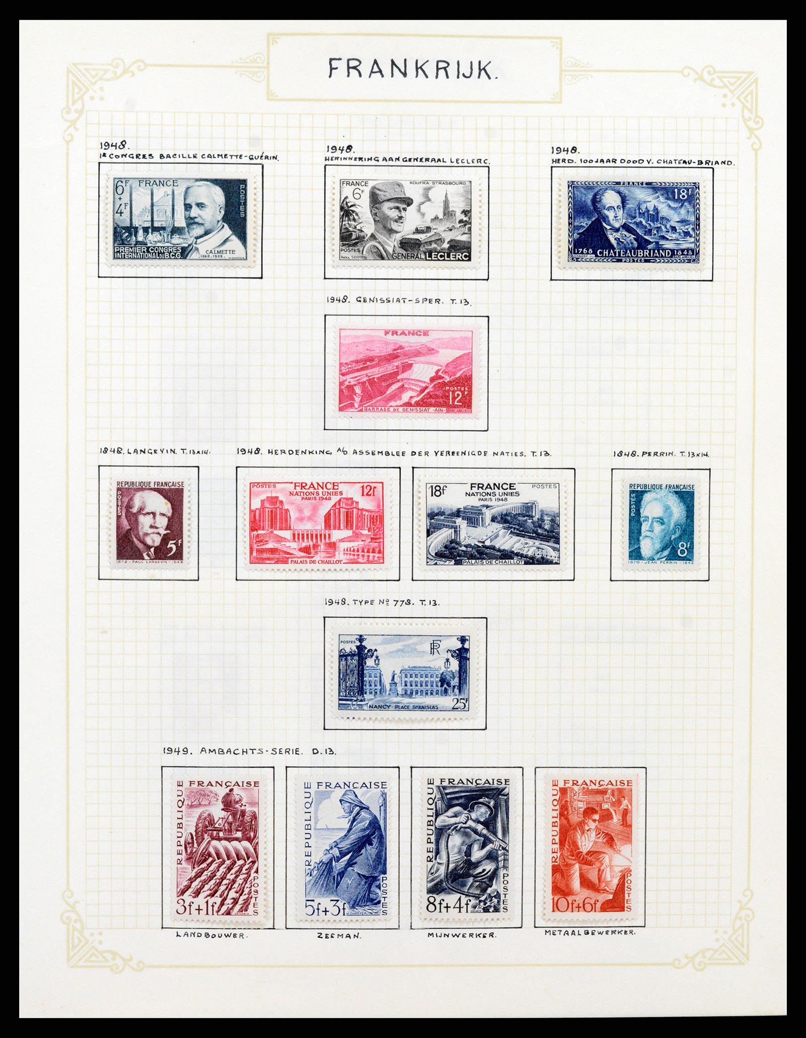 37433 062 - Postzegelverzameling 37433 Frankrijk 1849-1957.