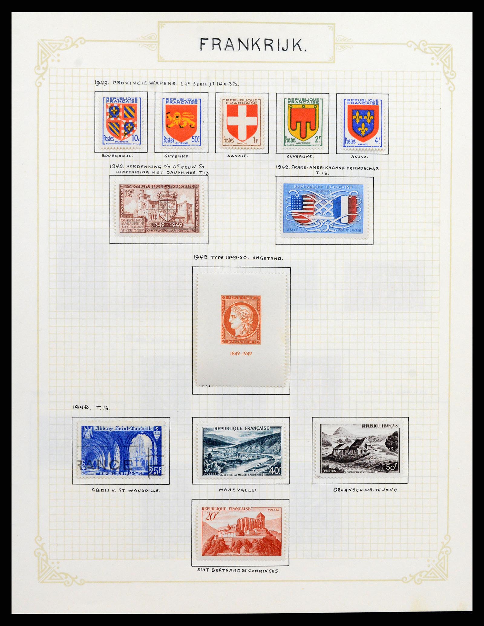 37433 064 - Postzegelverzameling 37433 Frankrijk 1849-1957.
