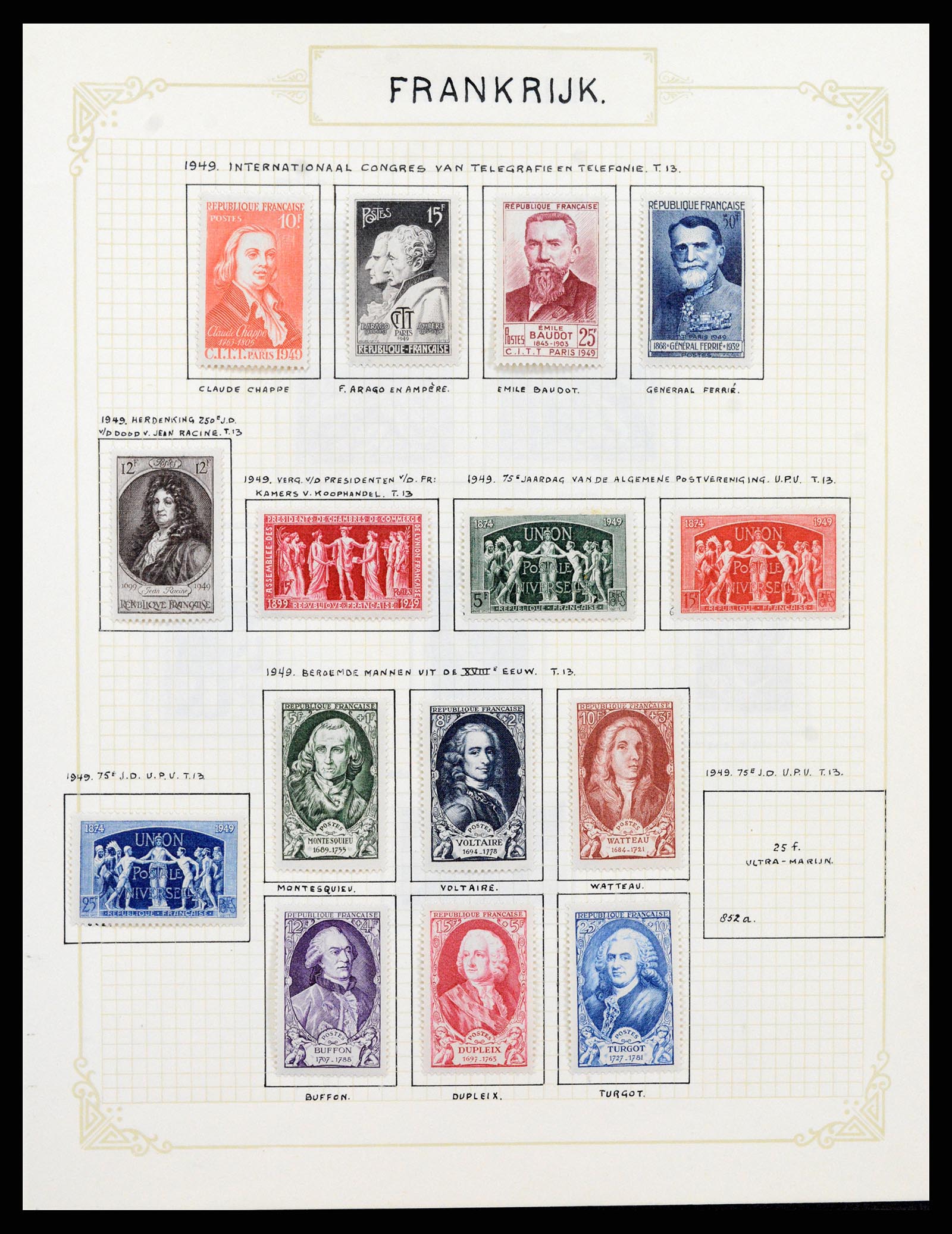 37433 065 - Postzegelverzameling 37433 Frankrijk 1849-1957.