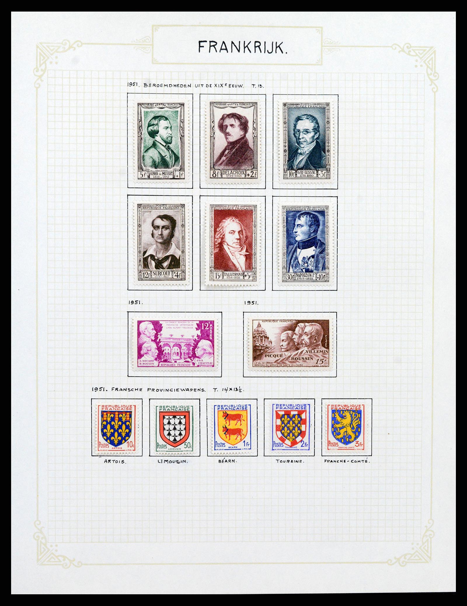 37433 069 - Postzegelverzameling 37433 Frankrijk 1849-1957.