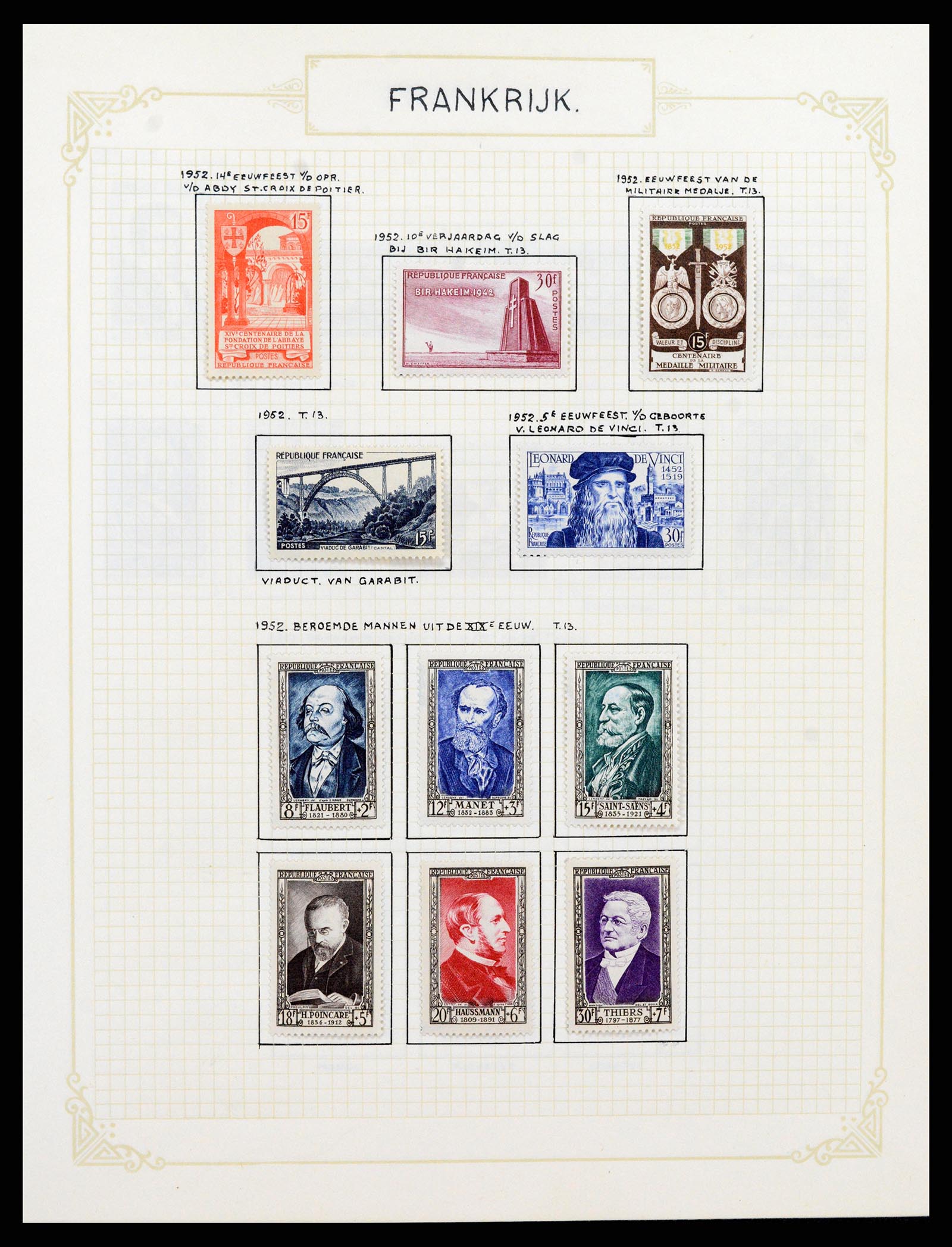 37433 072 - Postzegelverzameling 37433 Frankrijk 1849-1957.