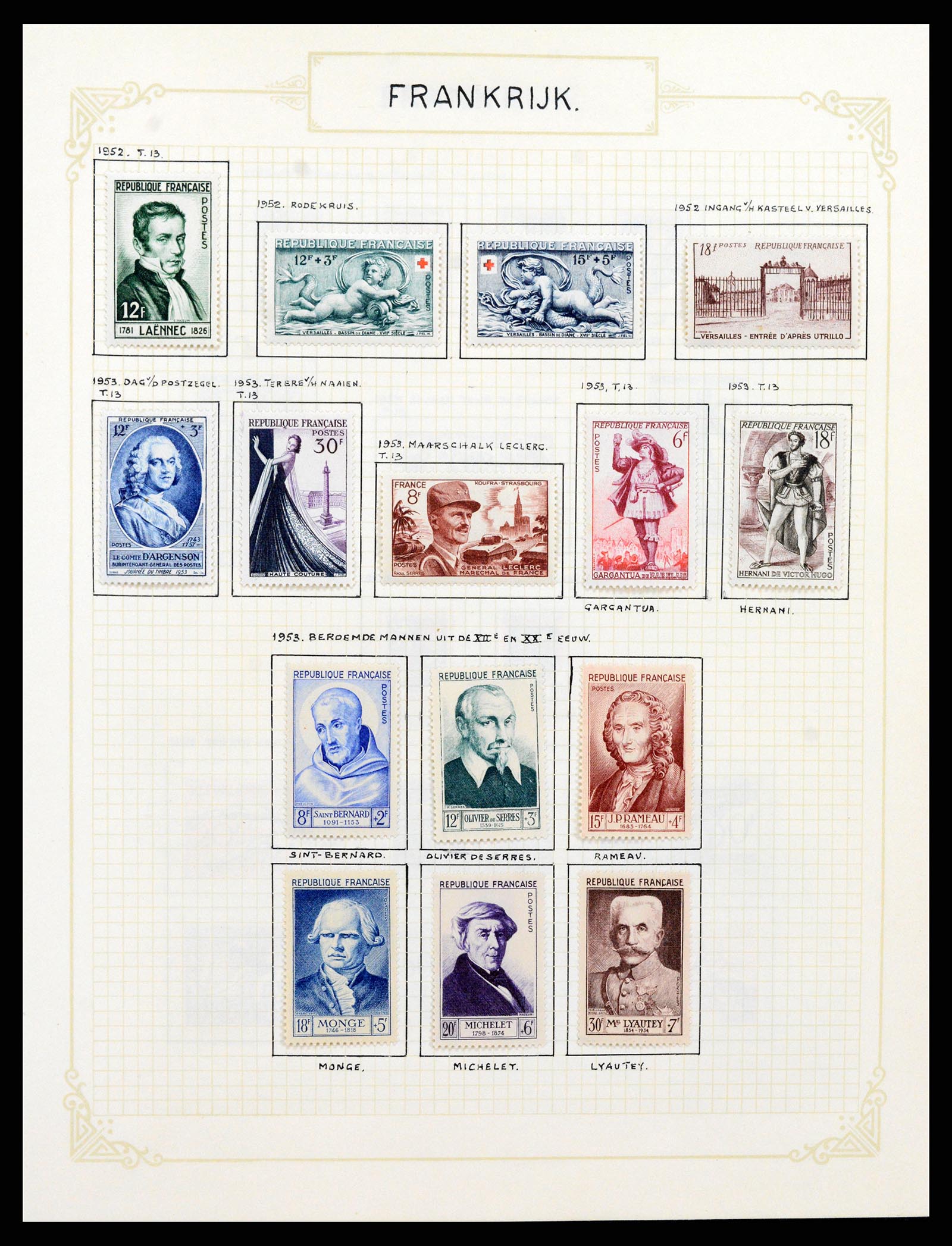 37433 073 - Postzegelverzameling 37433 Frankrijk 1849-1957.