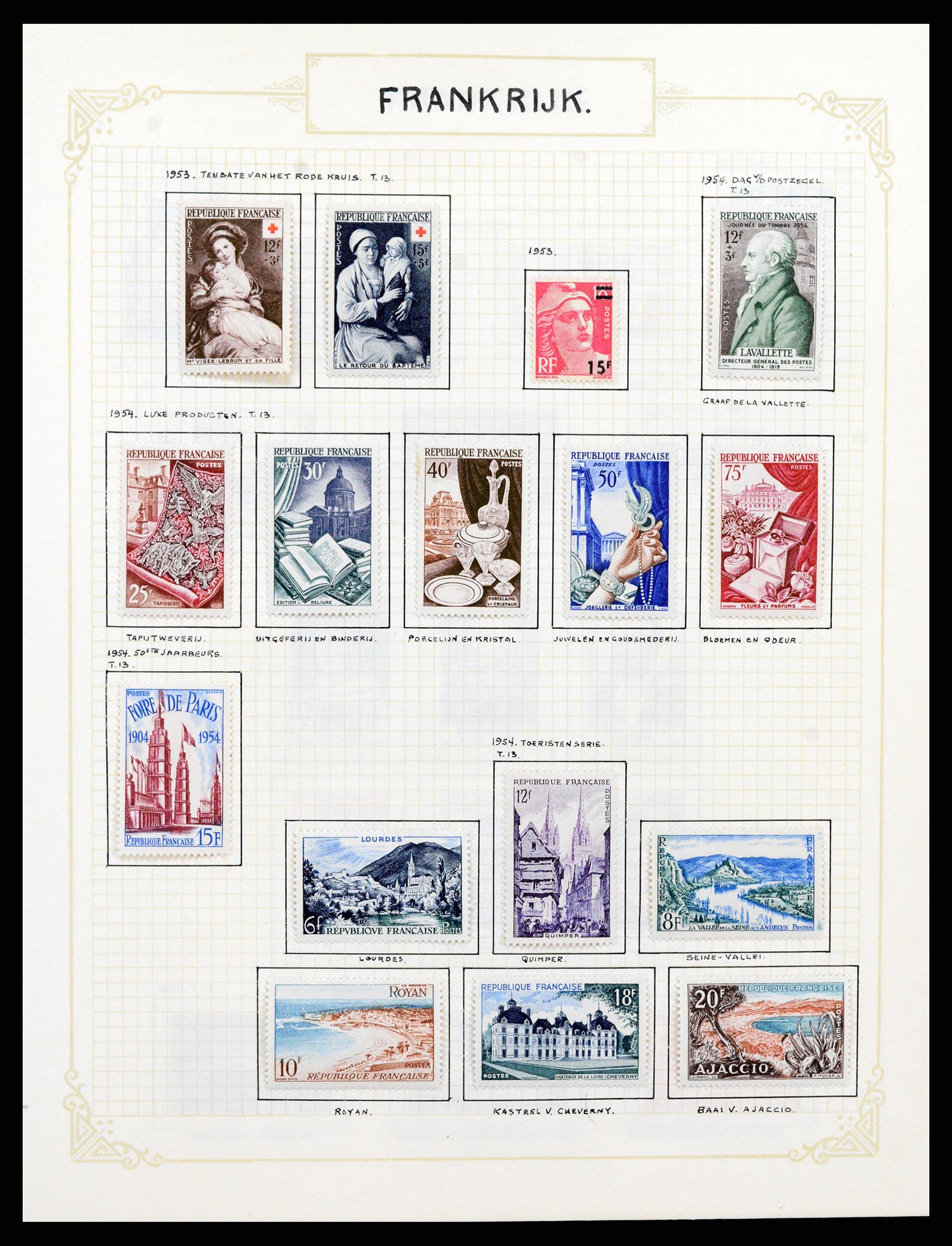 37433 075 - Postzegelverzameling 37433 Frankrijk 1849-1957.