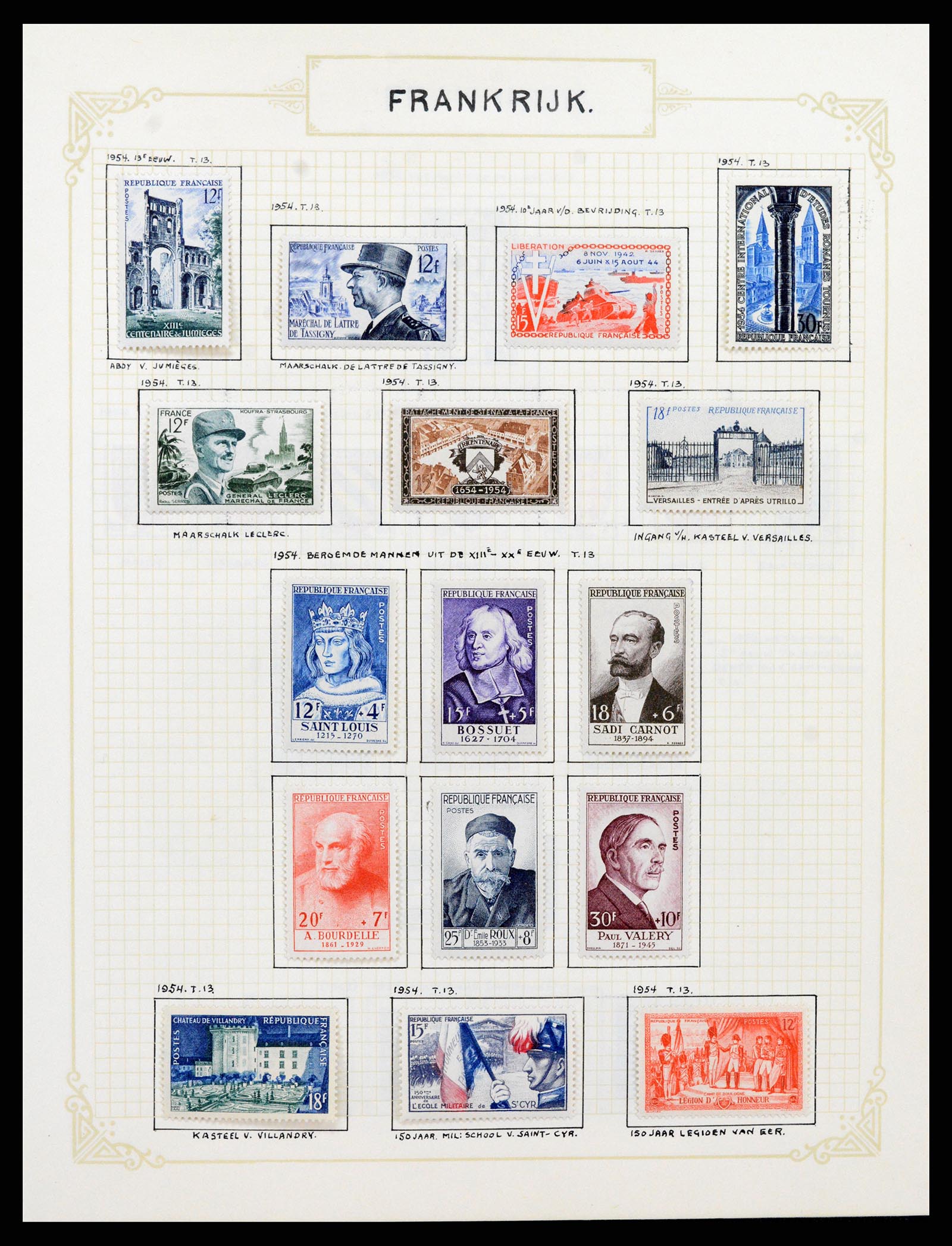 37433 076 - Postzegelverzameling 37433 Frankrijk 1849-1957.