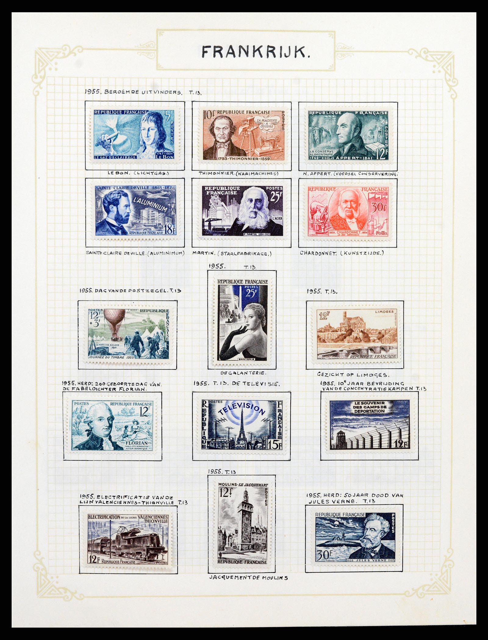 37433 078 - Postzegelverzameling 37433 Frankrijk 1849-1957.