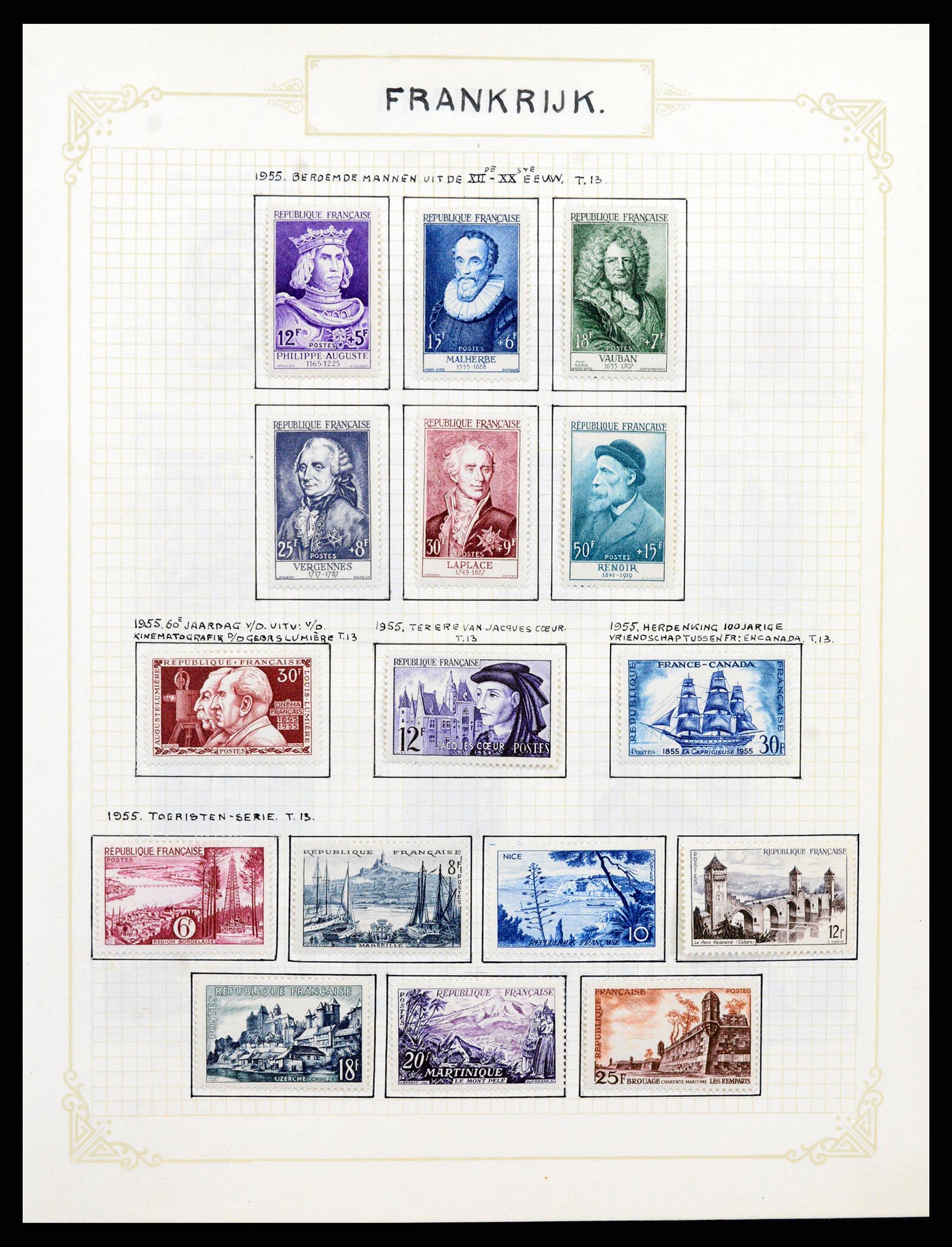 37433 079 - Postzegelverzameling 37433 Frankrijk 1849-1957.