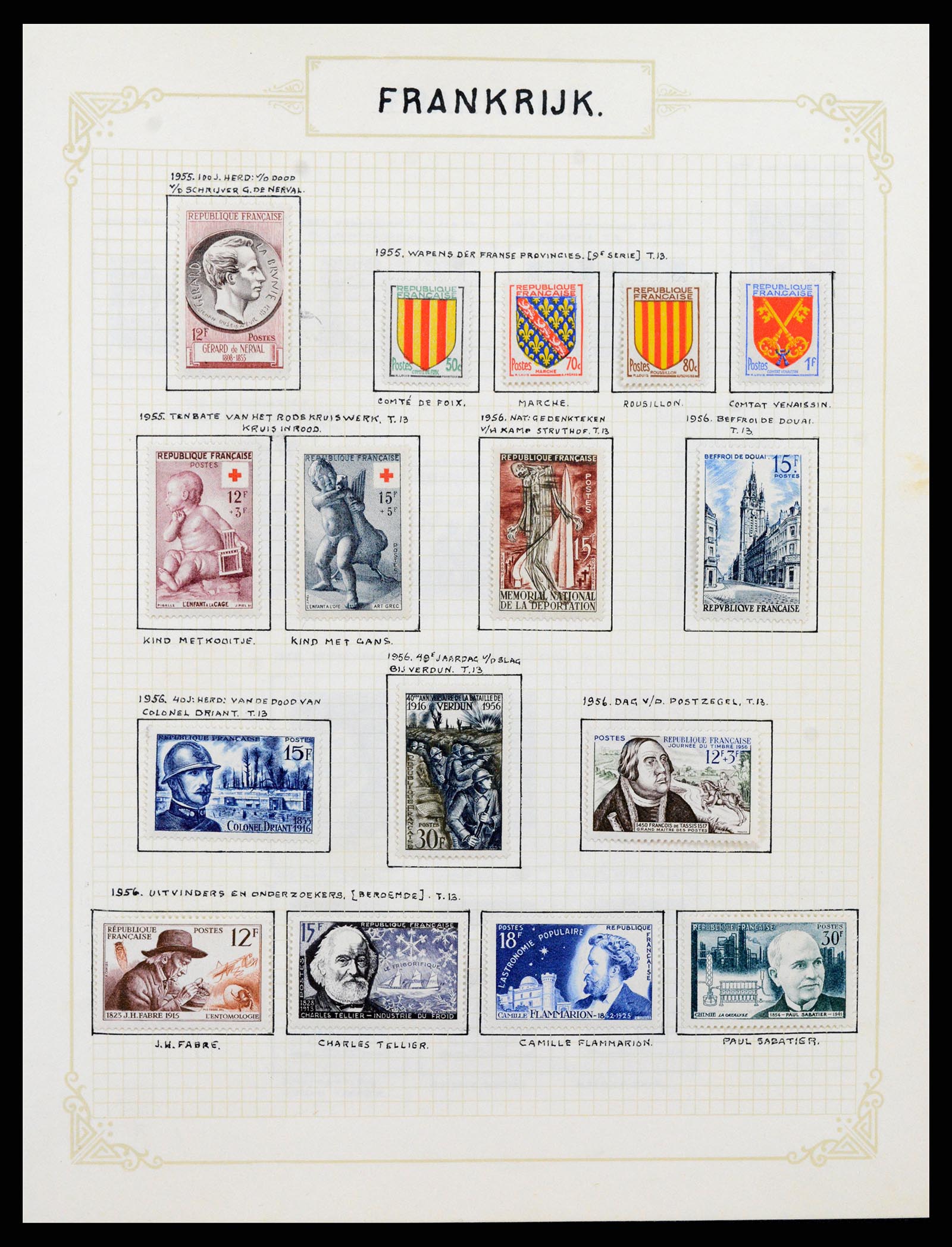 37433 080 - Postzegelverzameling 37433 Frankrijk 1849-1957.