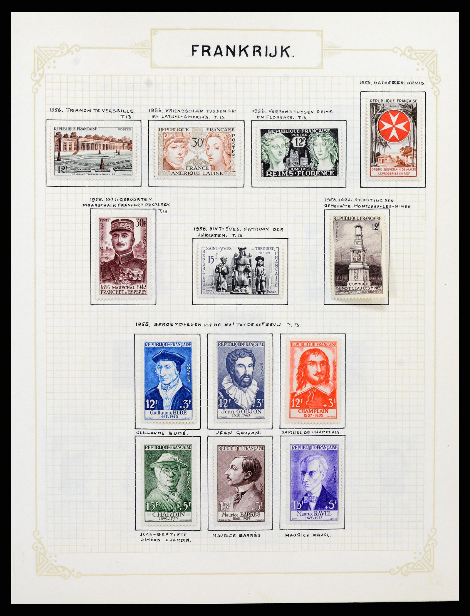 37433 081 - Postzegelverzameling 37433 Frankrijk 1849-1957.