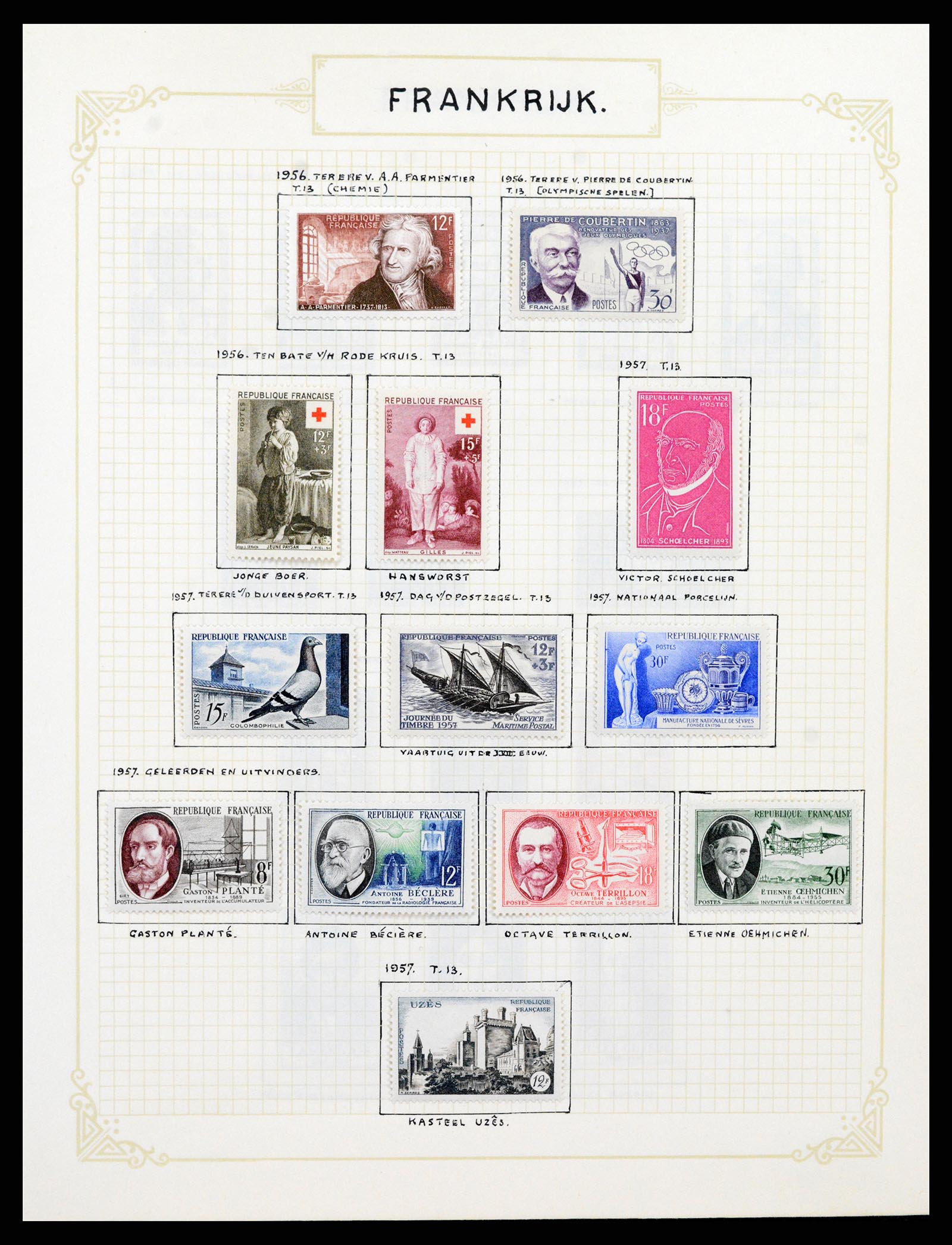 37433 083 - Postzegelverzameling 37433 Frankrijk 1849-1957.