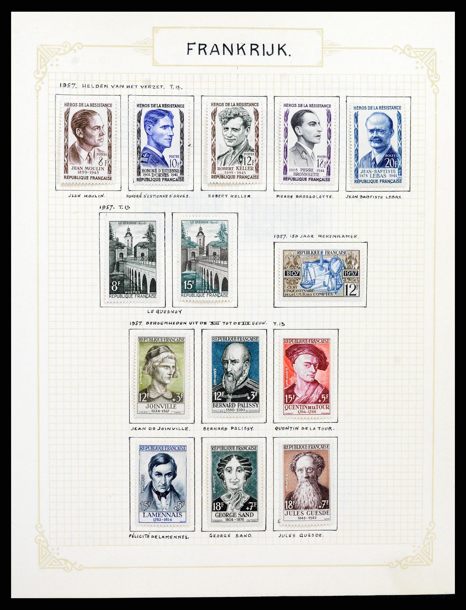 37433 084 - Postzegelverzameling 37433 Frankrijk 1849-1957.