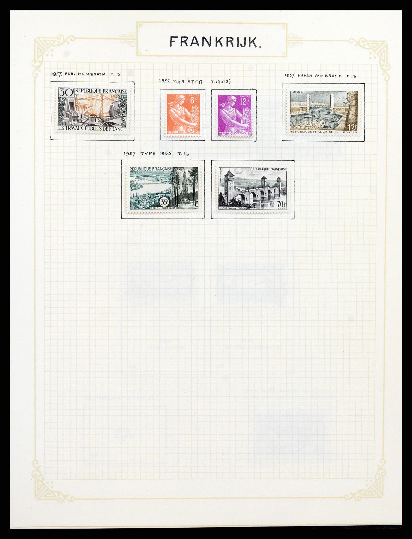37433 085 - Postzegelverzameling 37433 Frankrijk 1849-1957.