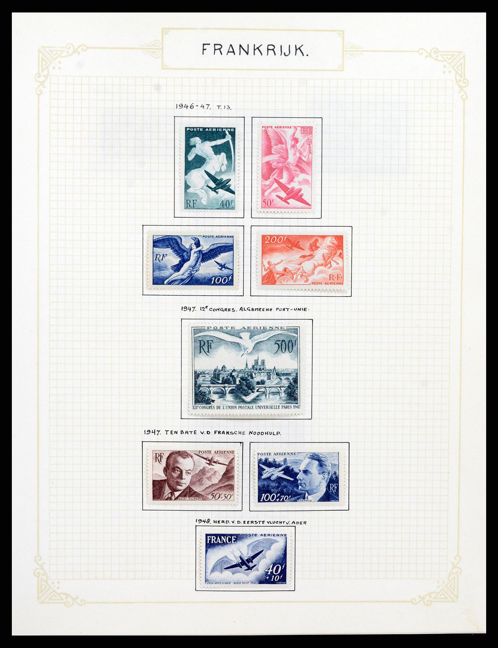 37433 088 - Postzegelverzameling 37433 Frankrijk 1849-1957.