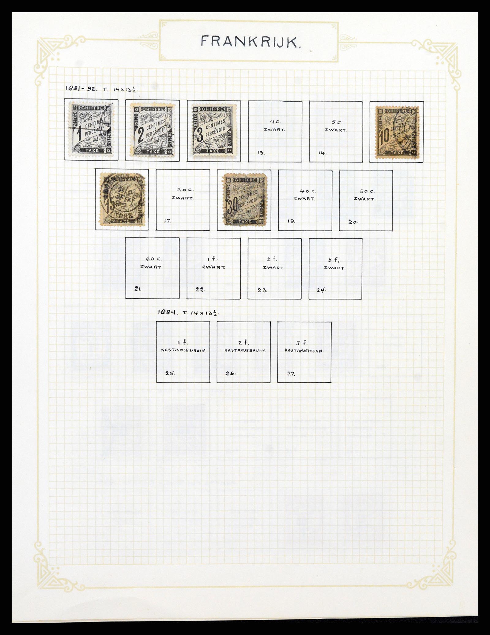 37433 092 - Postzegelverzameling 37433 Frankrijk 1849-1957.