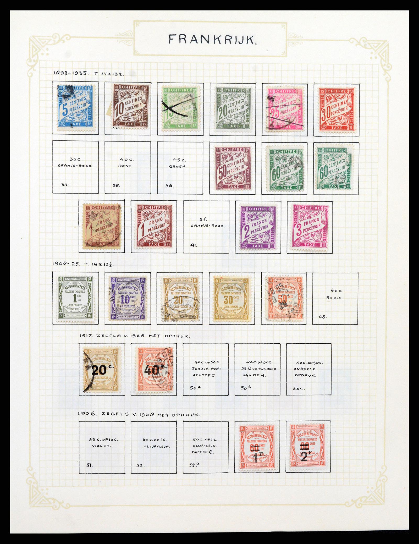 37433 093 - Postzegelverzameling 37433 Frankrijk 1849-1957.