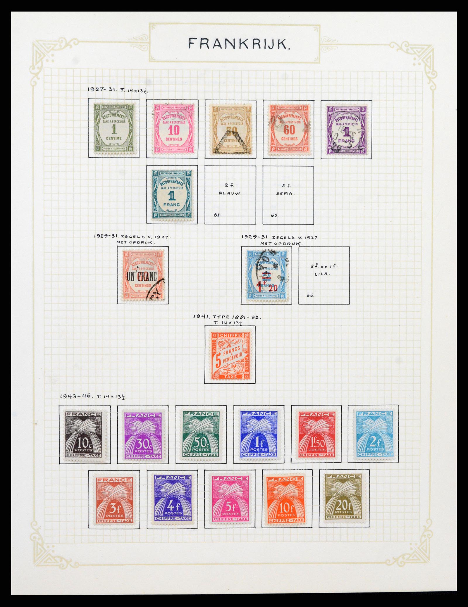 37433 094 - Postzegelverzameling 37433 Frankrijk 1849-1957.