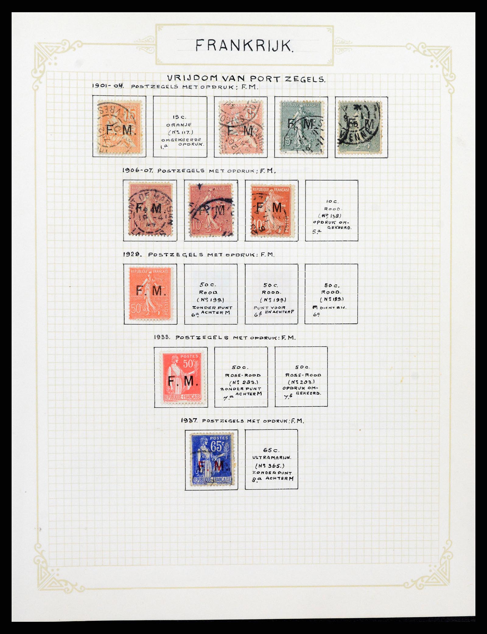 37433 095 - Postzegelverzameling 37433 Frankrijk 1849-1957.