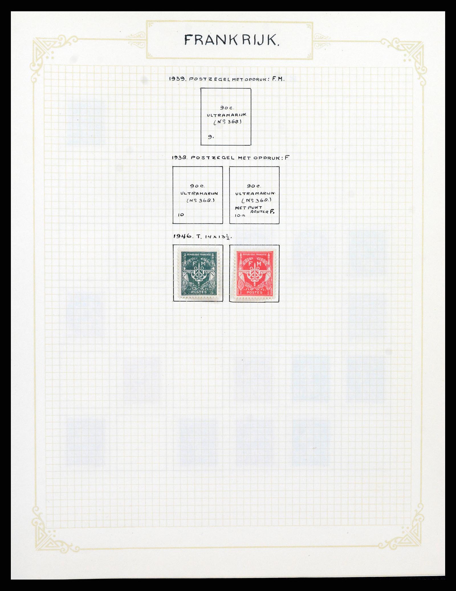 37433 096 - Postzegelverzameling 37433 Frankrijk 1849-1957.