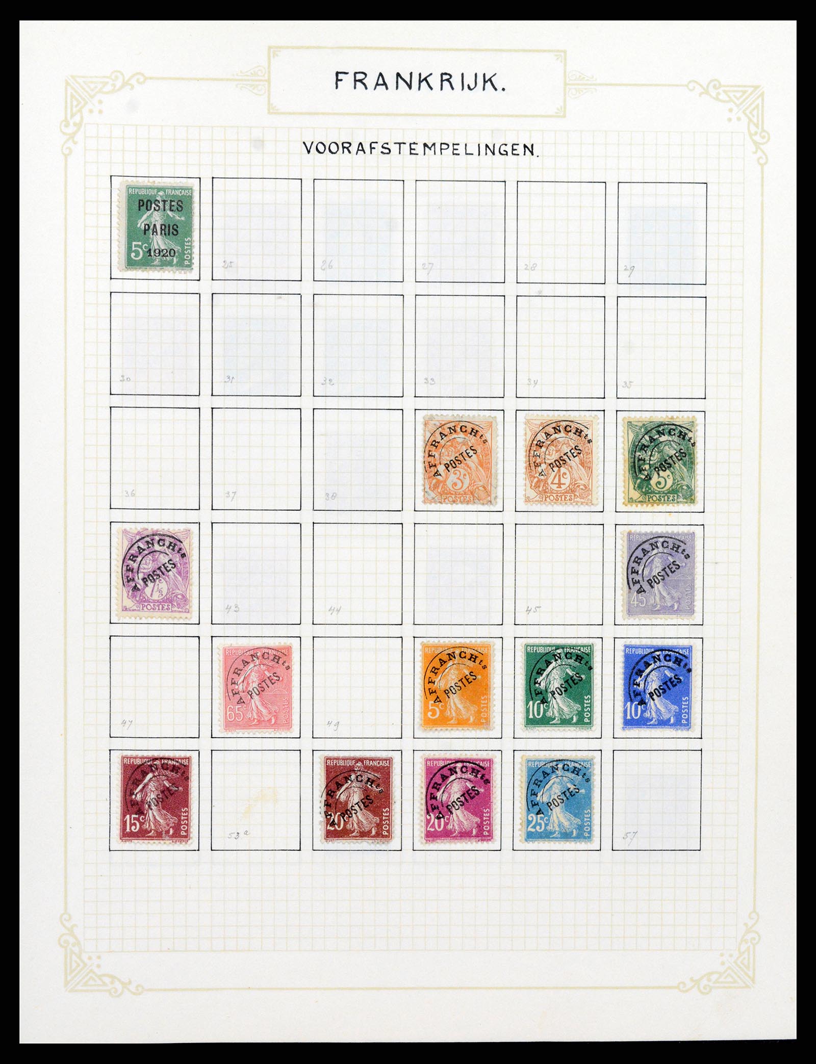 37433 097 - Postzegelverzameling 37433 Frankrijk 1849-1957.