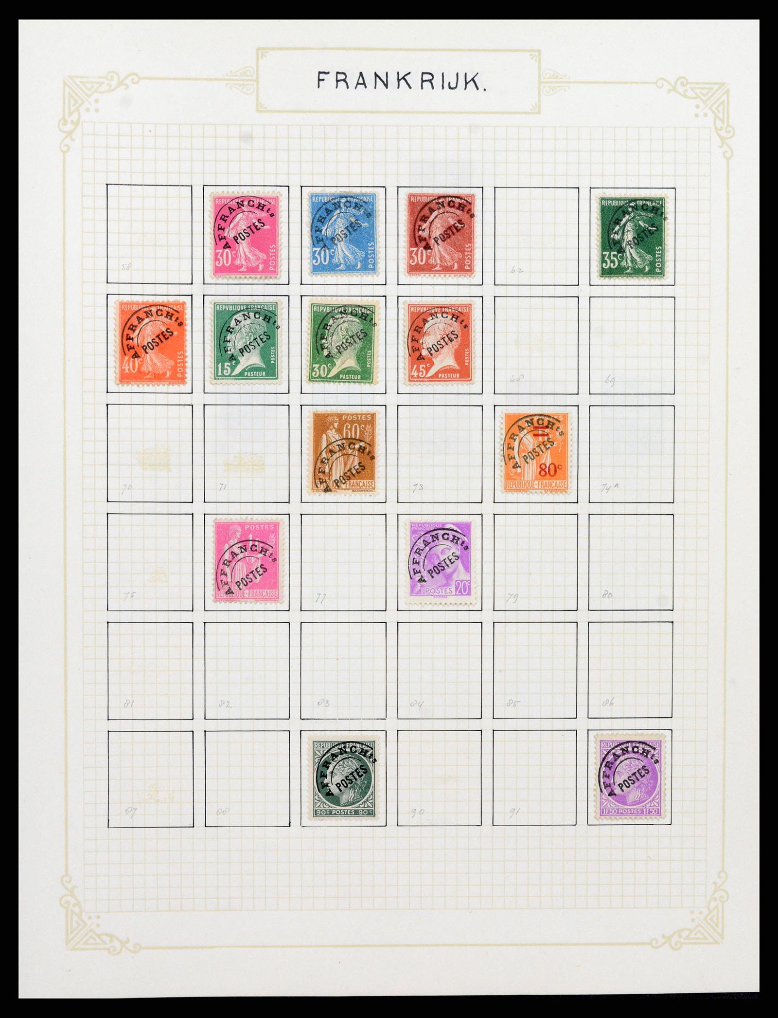 37433 098 - Postzegelverzameling 37433 Frankrijk 1849-1957.