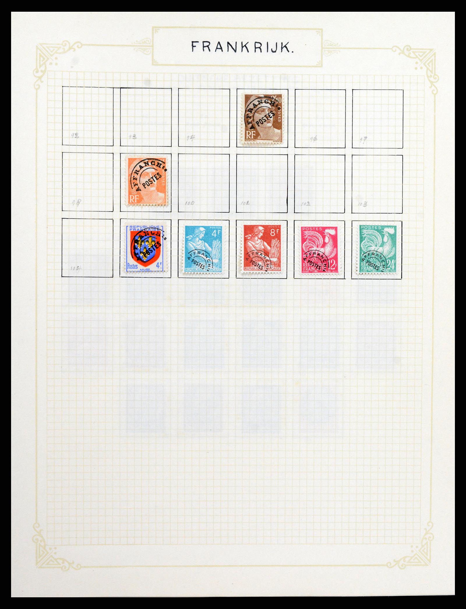 37433 099 - Postzegelverzameling 37433 Frankrijk 1849-1957.