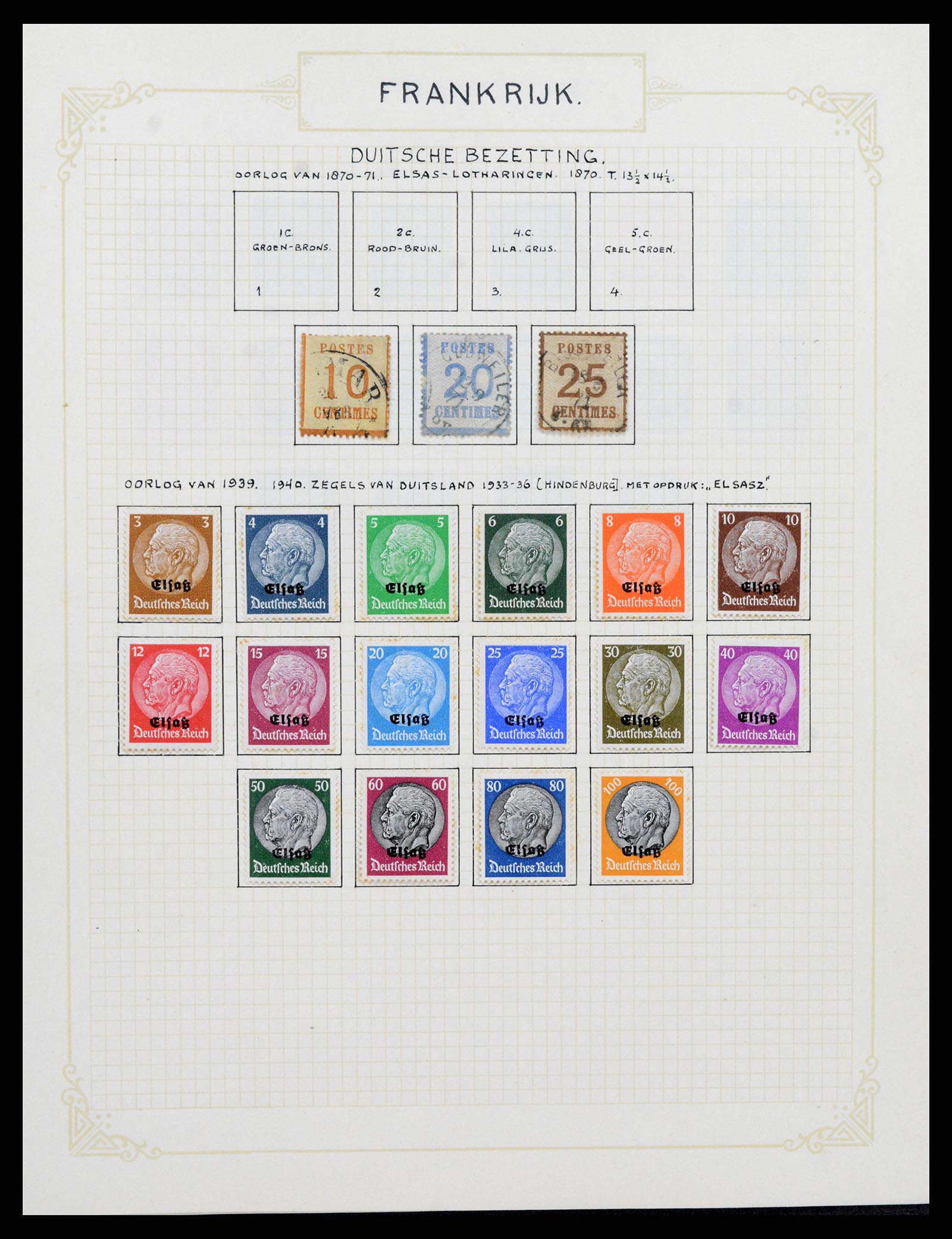 37433 100 - Postzegelverzameling 37433 Frankrijk 1849-1957.