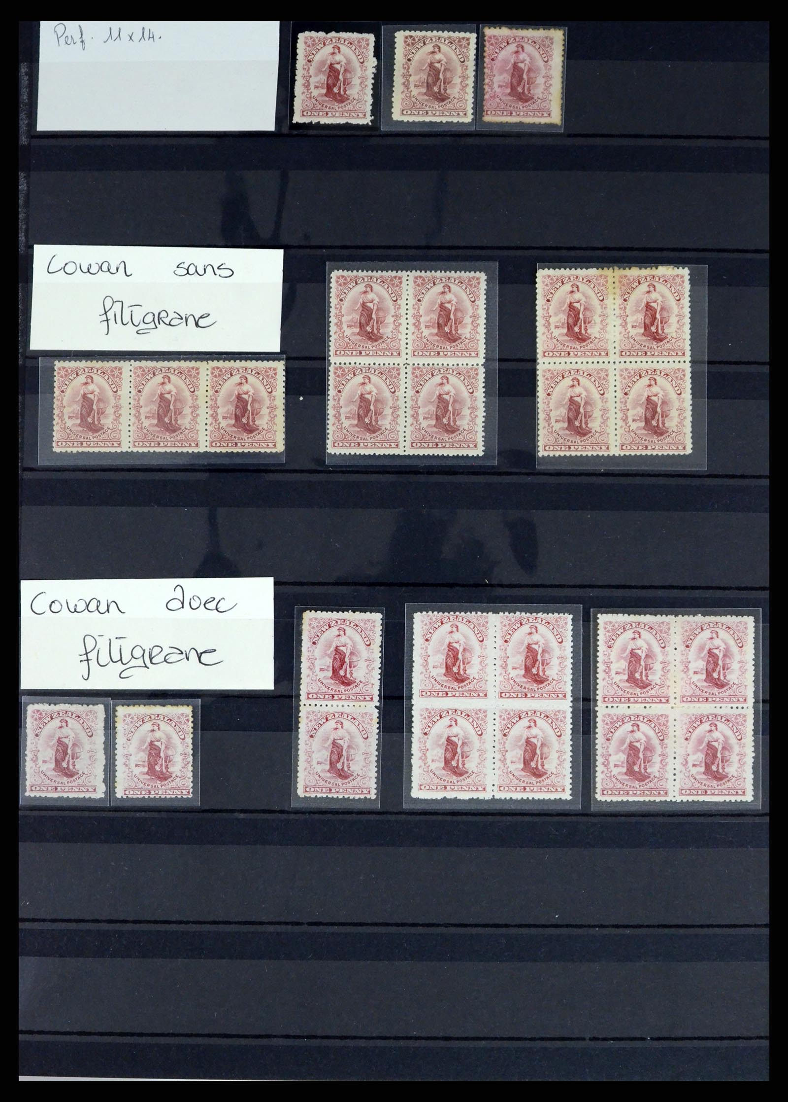 37434 002 - Postzegelverzameling 37434 Nieuw Zeeland 1901-1908.
