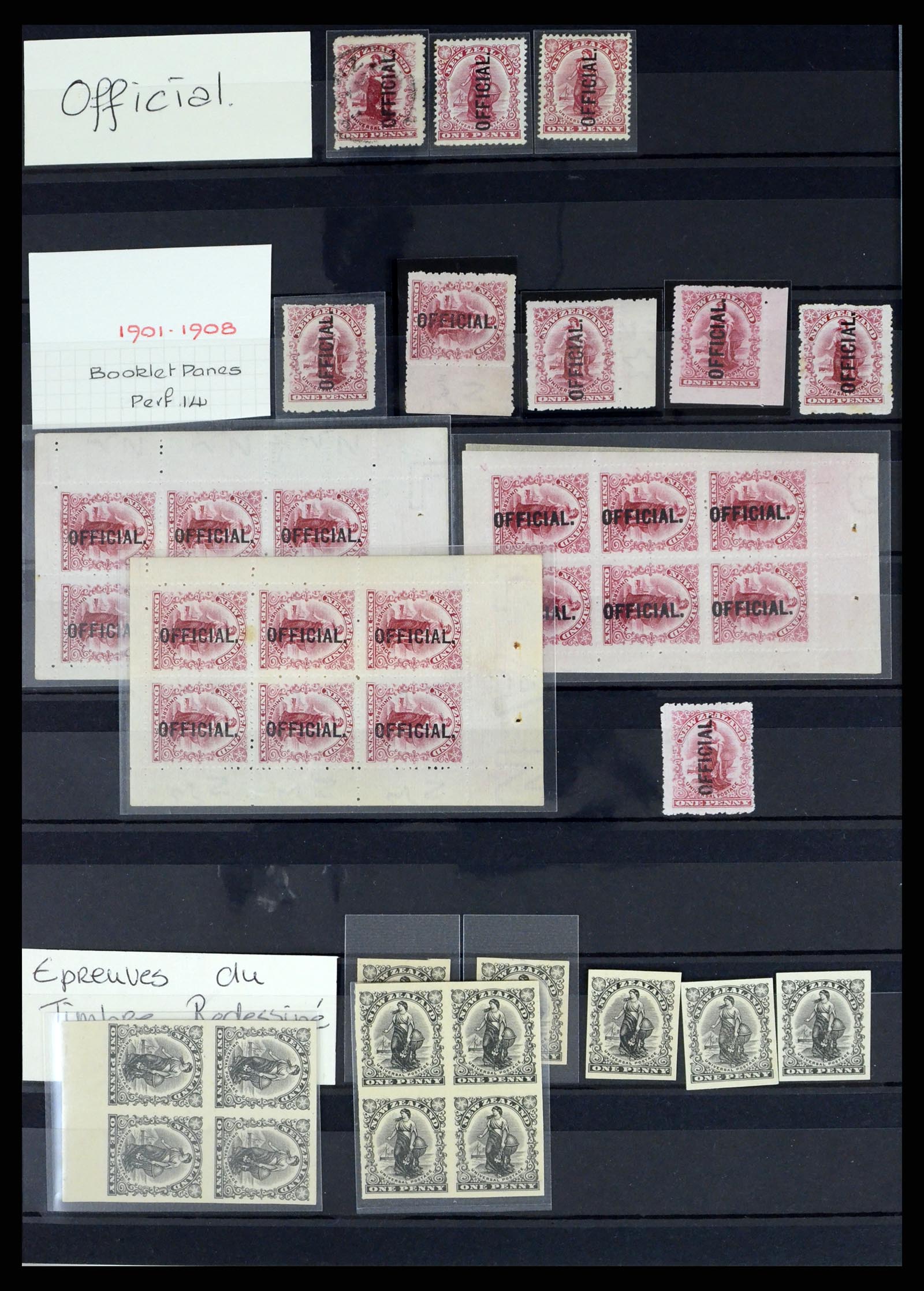 37434 004 - Postzegelverzameling 37434 Nieuw Zeeland 1901-1908.