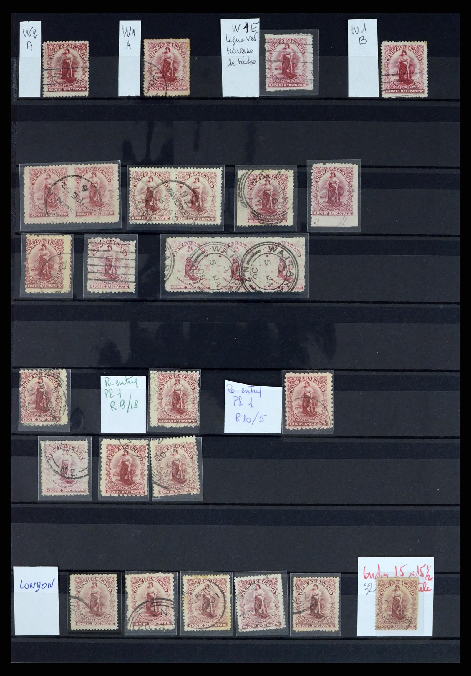 37434 008 - Postzegelverzameling 37434 Nieuw Zeeland 1901-1908.
