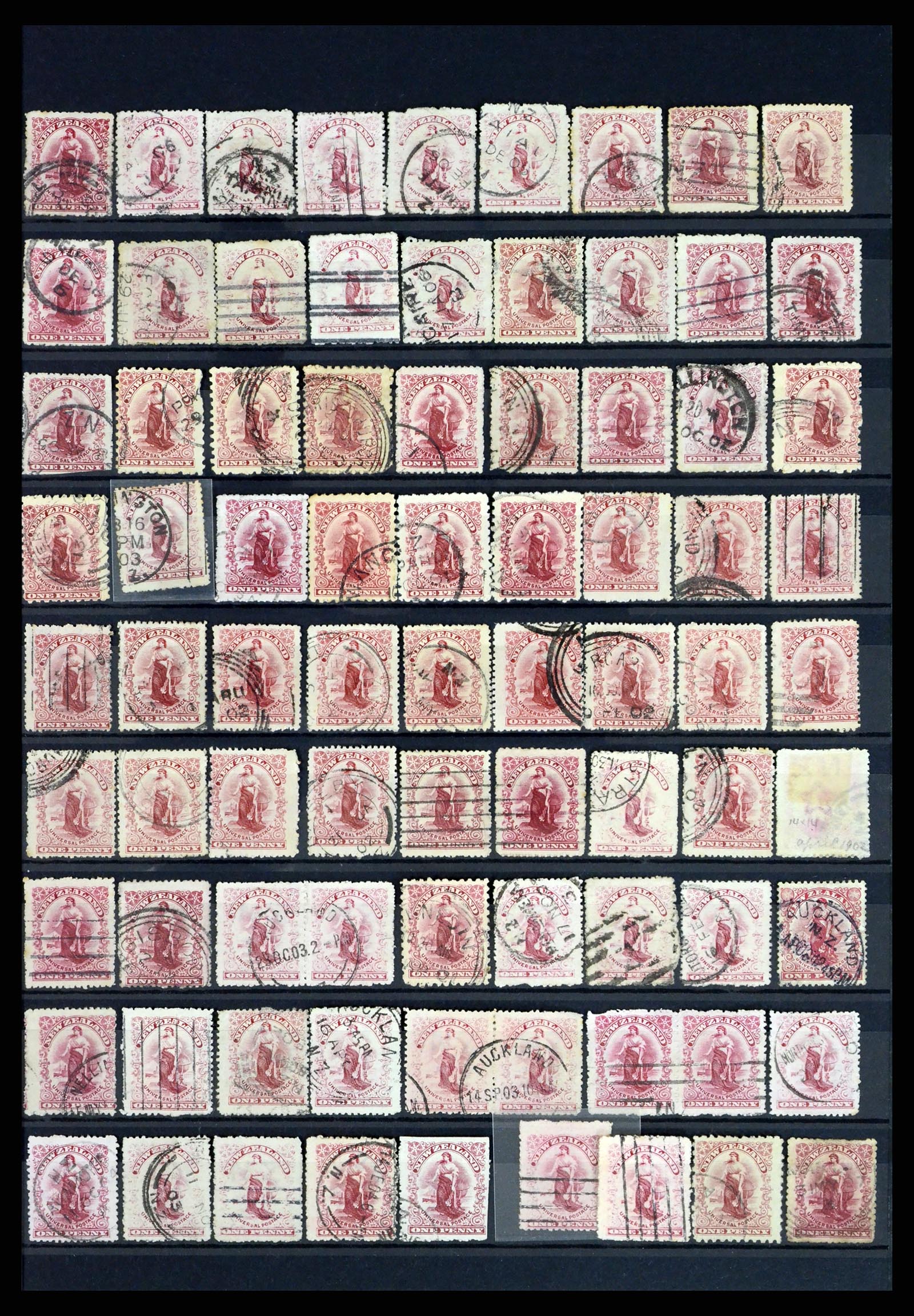 37434 013 - Postzegelverzameling 37434 Nieuw Zeeland 1901-1908.
