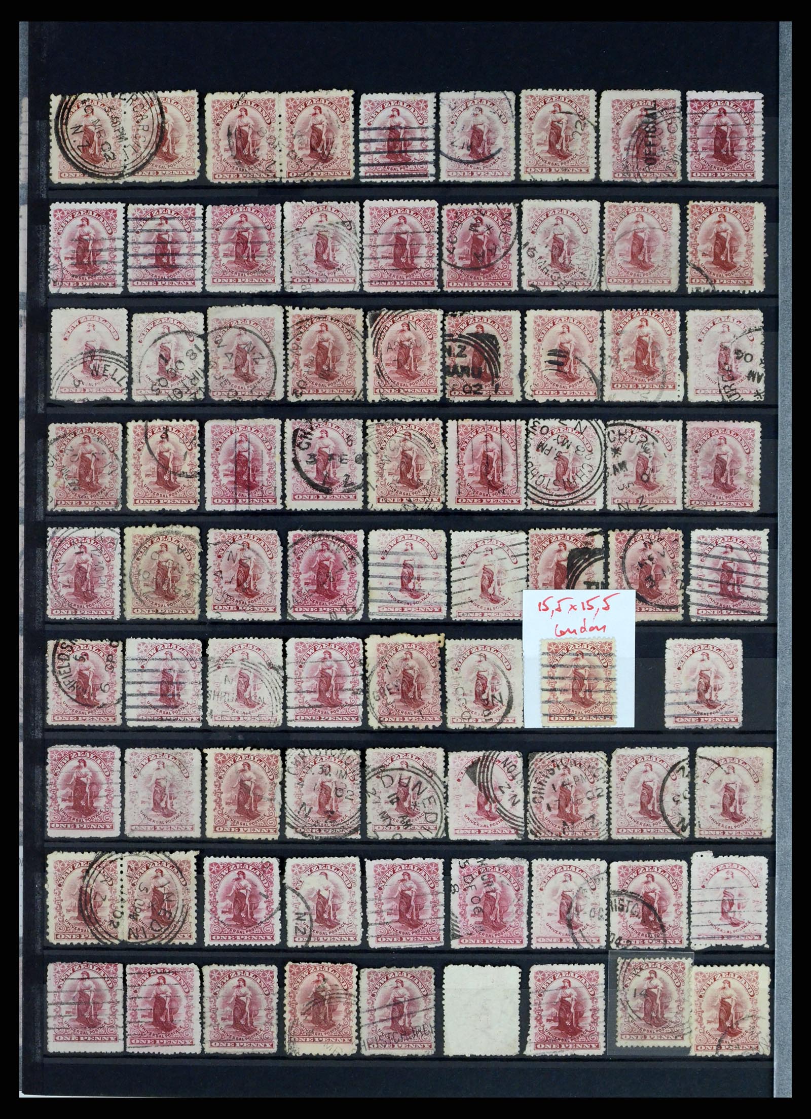 37434 020 - Postzegelverzameling 37434 Nieuw Zeeland 1901-1908.