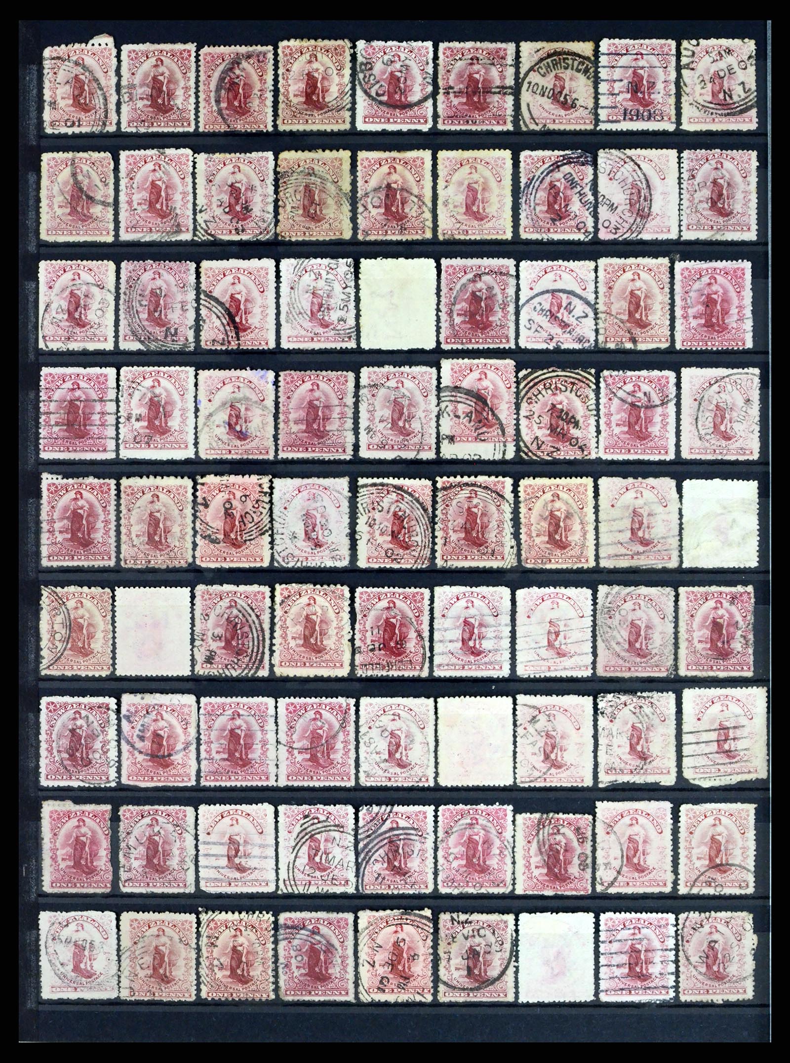 37434 026 - Postzegelverzameling 37434 Nieuw Zeeland 1901-1908.