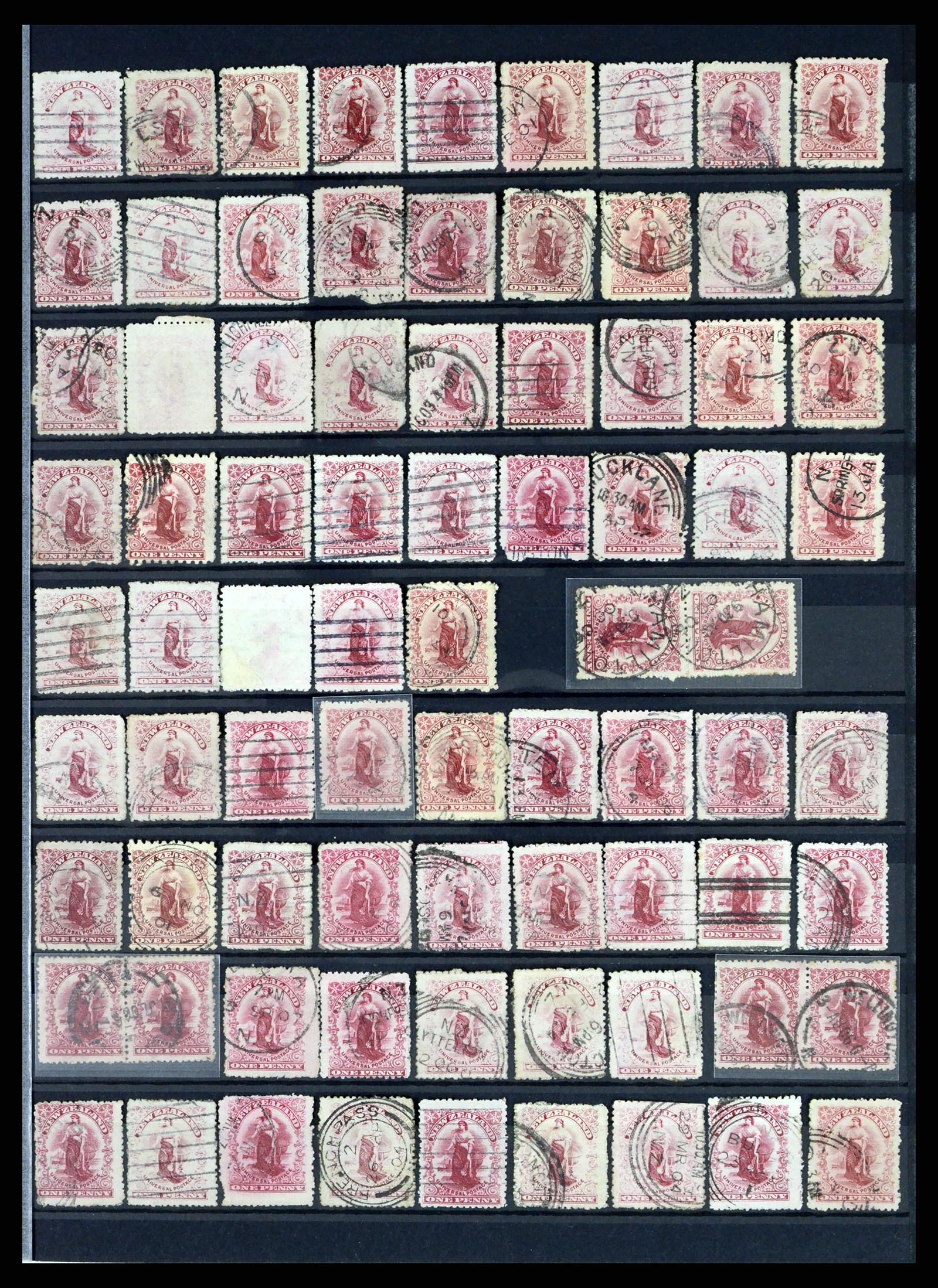 37434 027 - Postzegelverzameling 37434 Nieuw Zeeland 1901-1908.