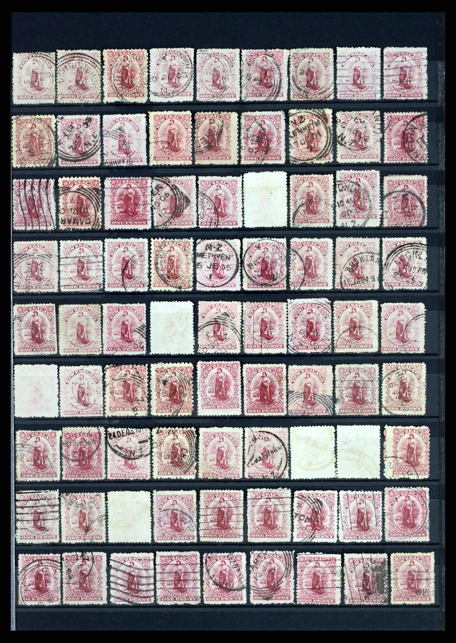 37434 029 - Postzegelverzameling 37434 Nieuw Zeeland 1901-1908.
