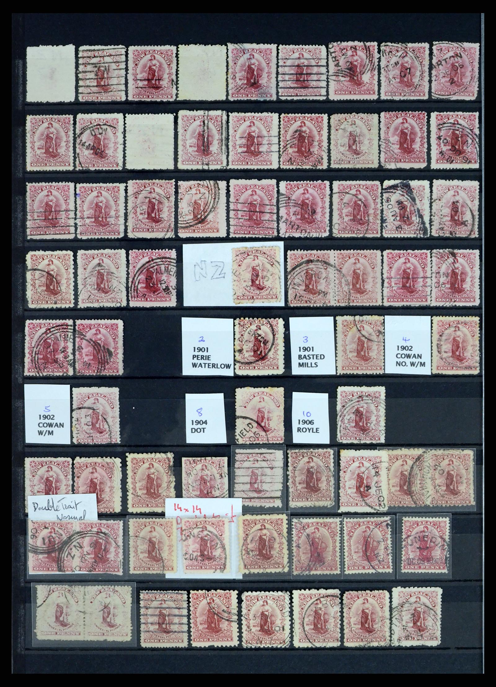37434 030 - Postzegelverzameling 37434 Nieuw Zeeland 1901-1908.