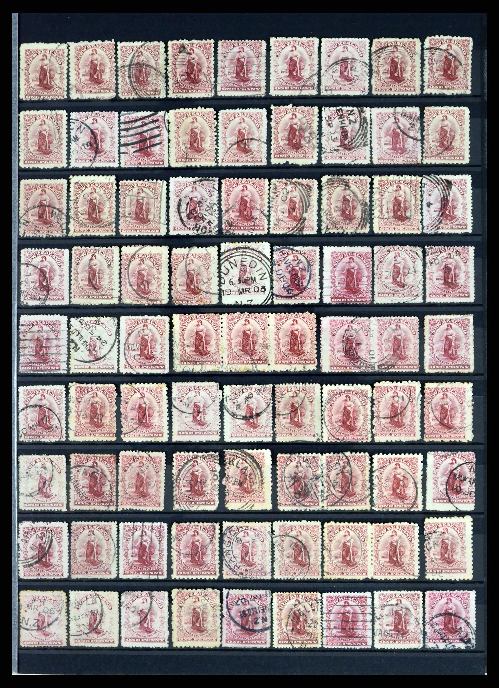 37434 031 - Postzegelverzameling 37434 Nieuw Zeeland 1901-1908.