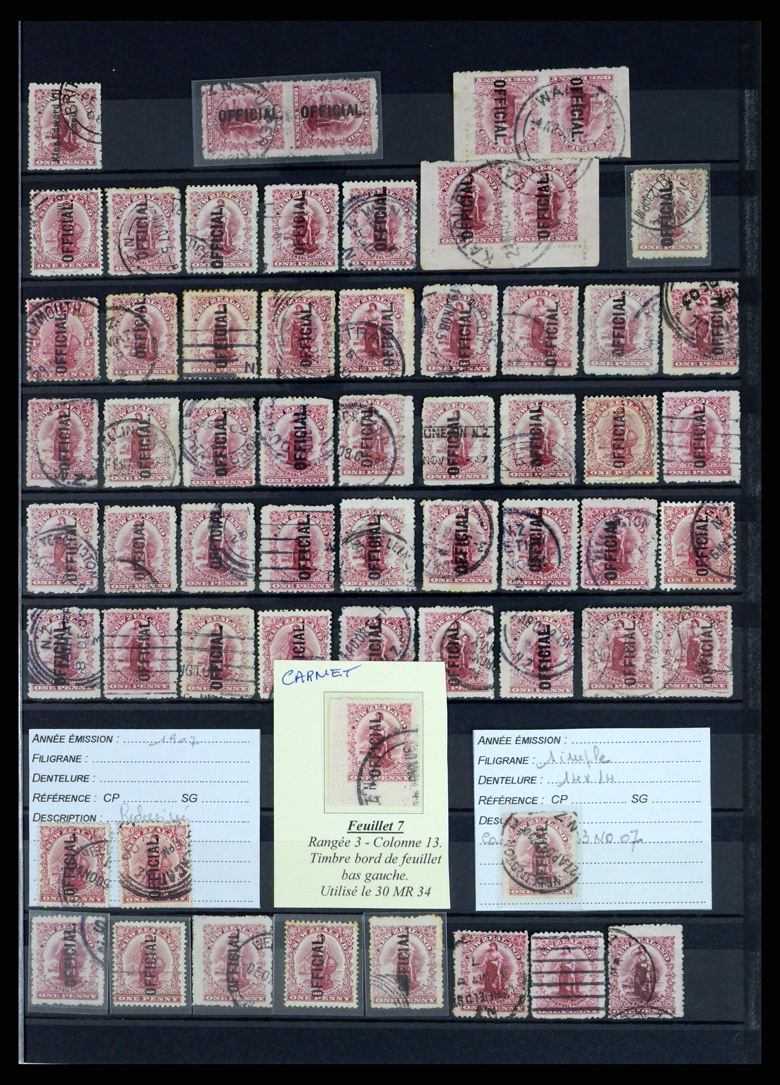 37434 035 - Postzegelverzameling 37434 Nieuw Zeeland 1901-1908.