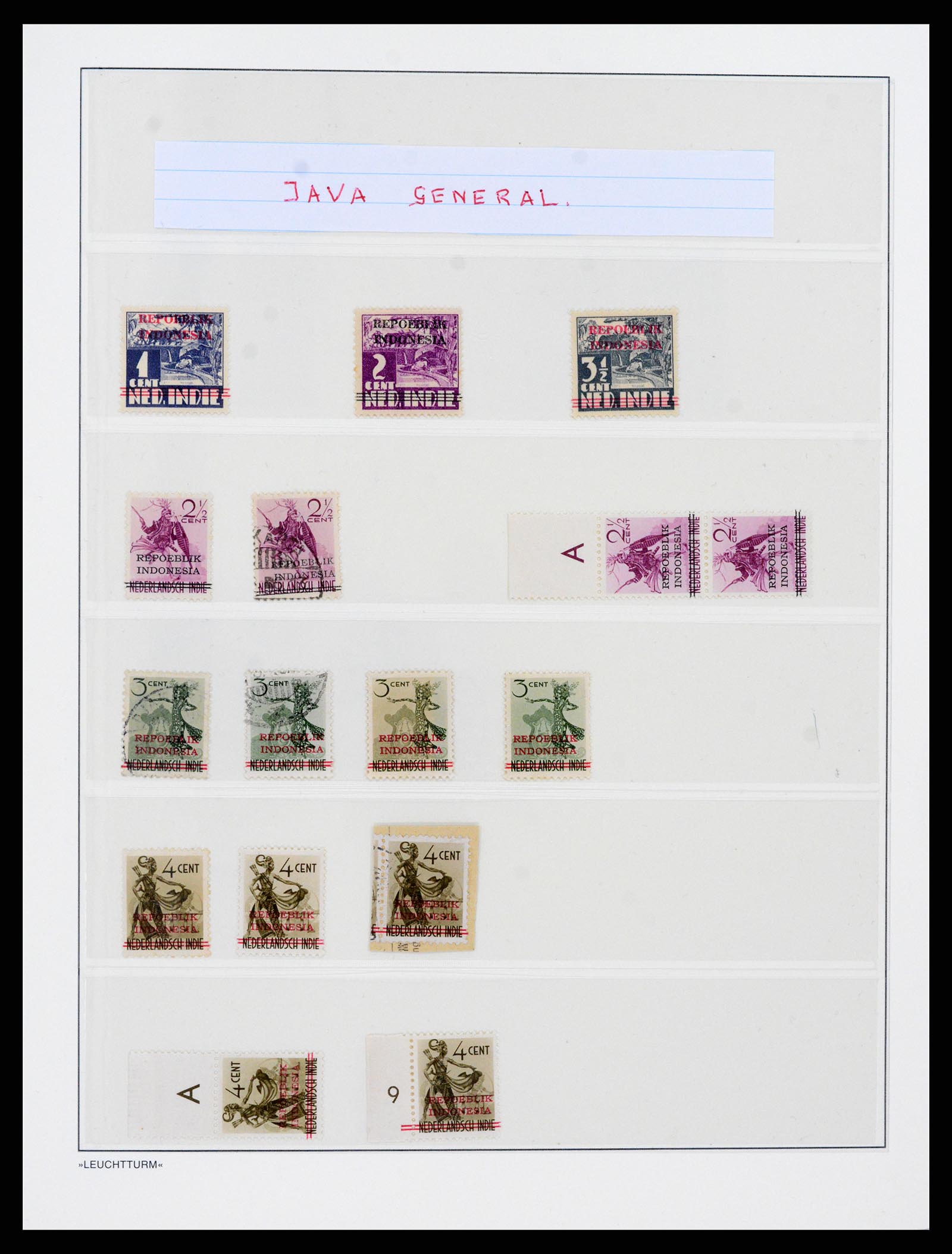 37435 001 - Stamp collection 37435 Indonesia interim period 1945-1948.