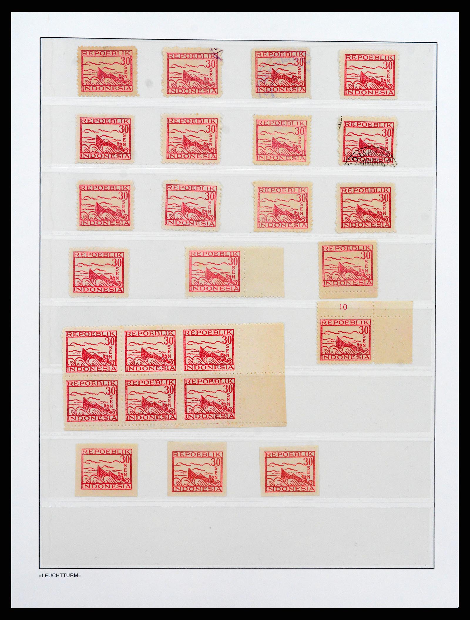 37435 013 - Postzegelverzameling 37435 Indonesië interim periode 1945-1948.