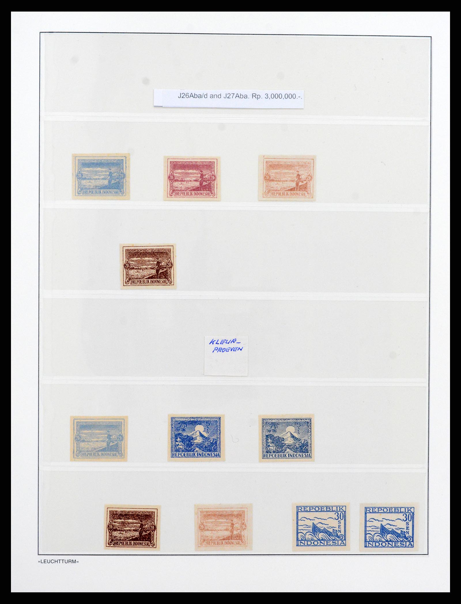 37435 014 - Postzegelverzameling 37435 Indonesië interim periode 1945-1948.