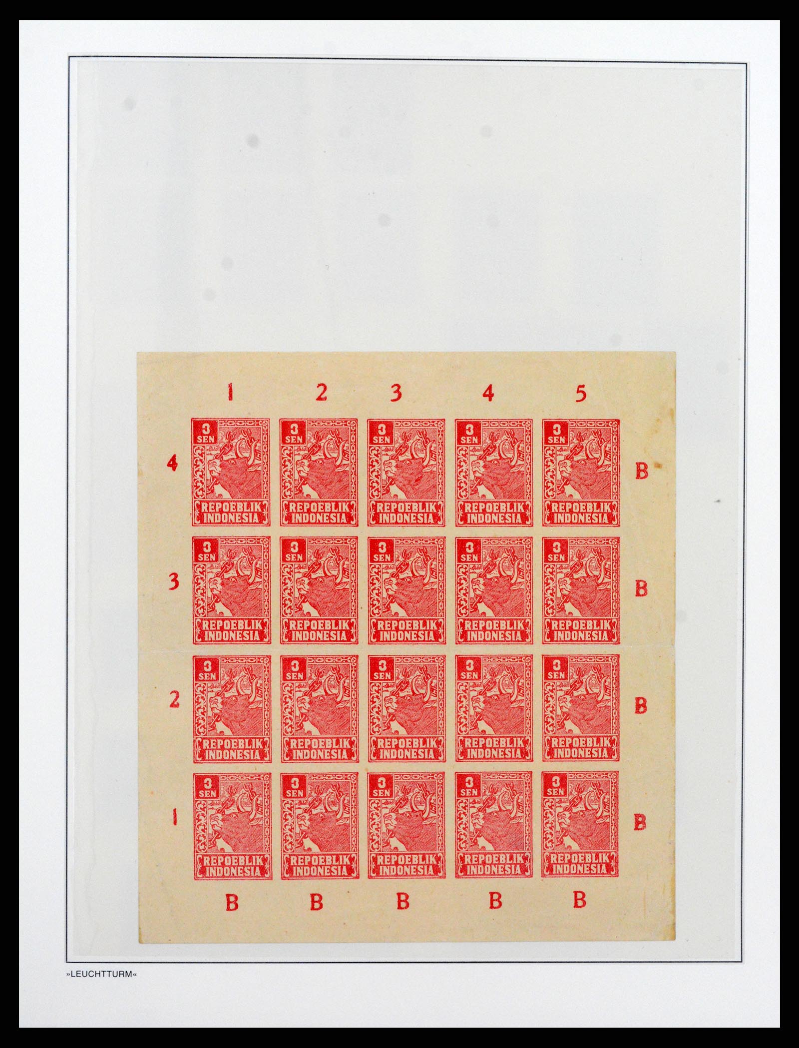 37435 015 - Postzegelverzameling 37435 Indonesië interim periode 1945-1948.