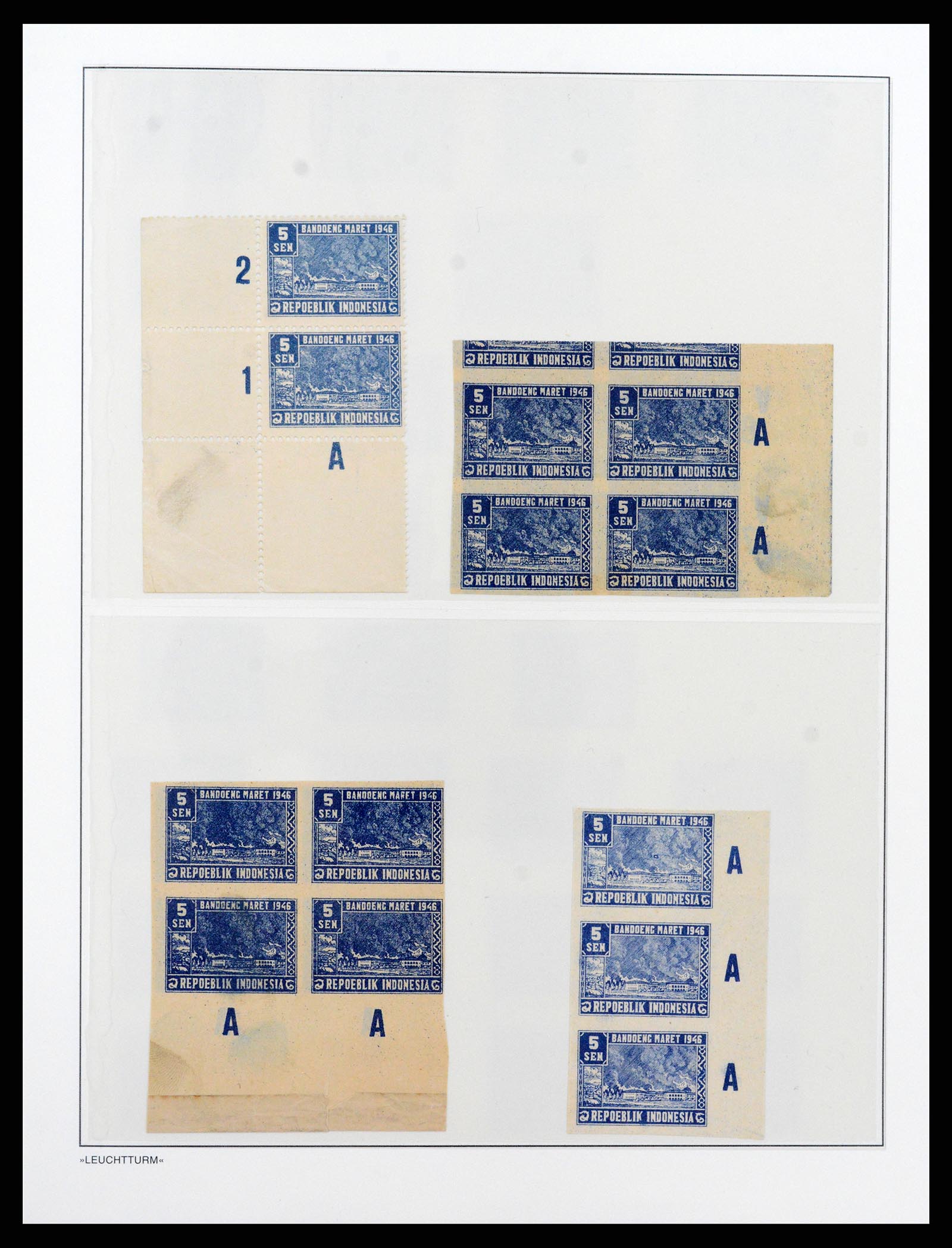 37435 017 - Postzegelverzameling 37435 Indonesië interim periode 1945-1948.