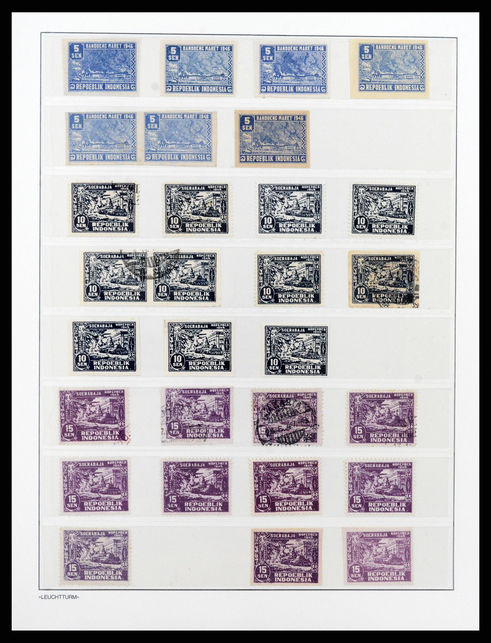 37435 018 - Stamp collection 37435 Indonesia interim period 1945-1948.