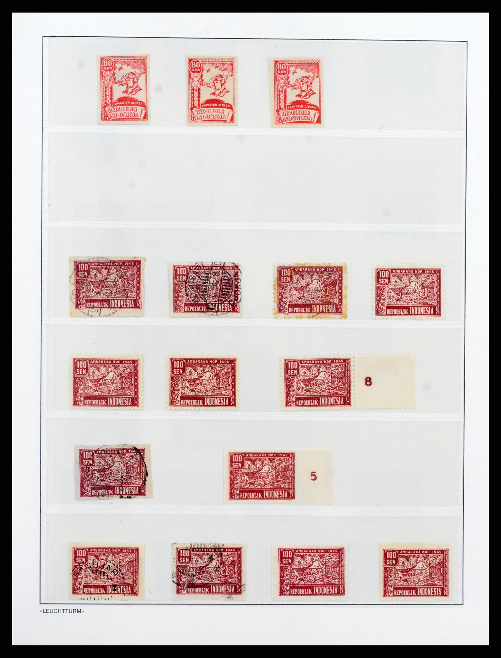 37435 025 - Postzegelverzameling 37435 Indonesië interim periode 1945-1948.
