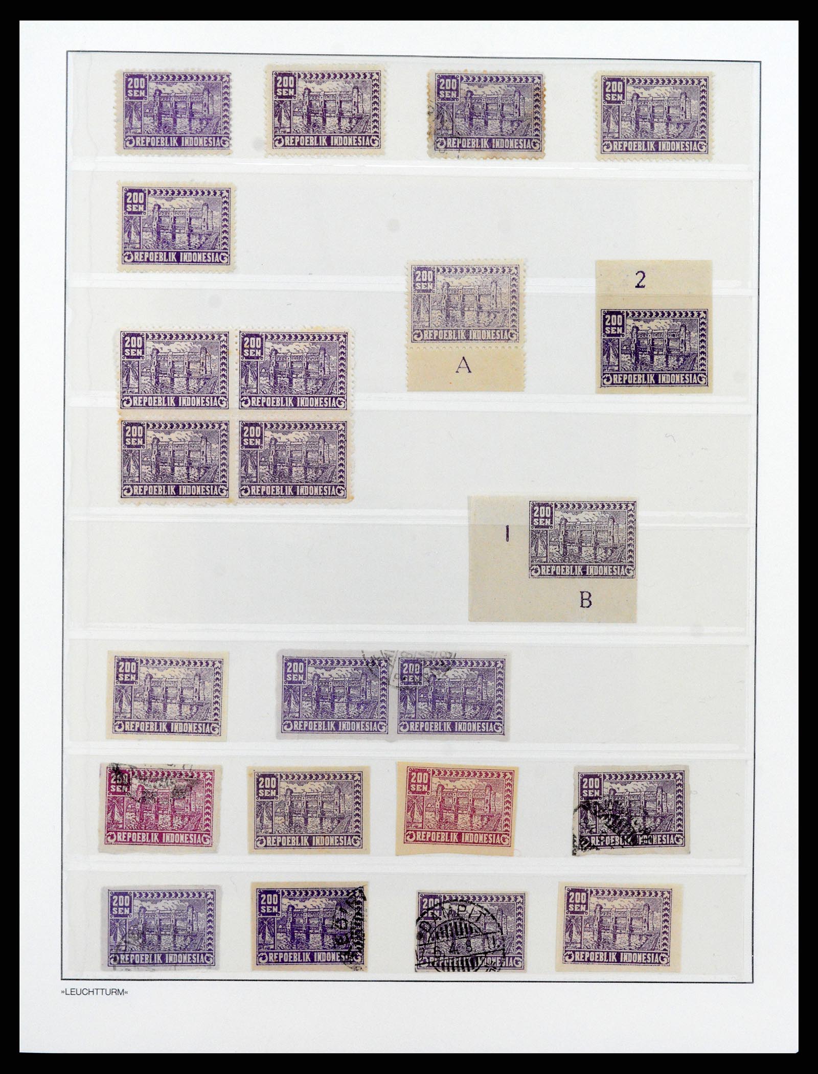 37435 026 - Postzegelverzameling 37435 Indonesië interim periode 1945-1948.