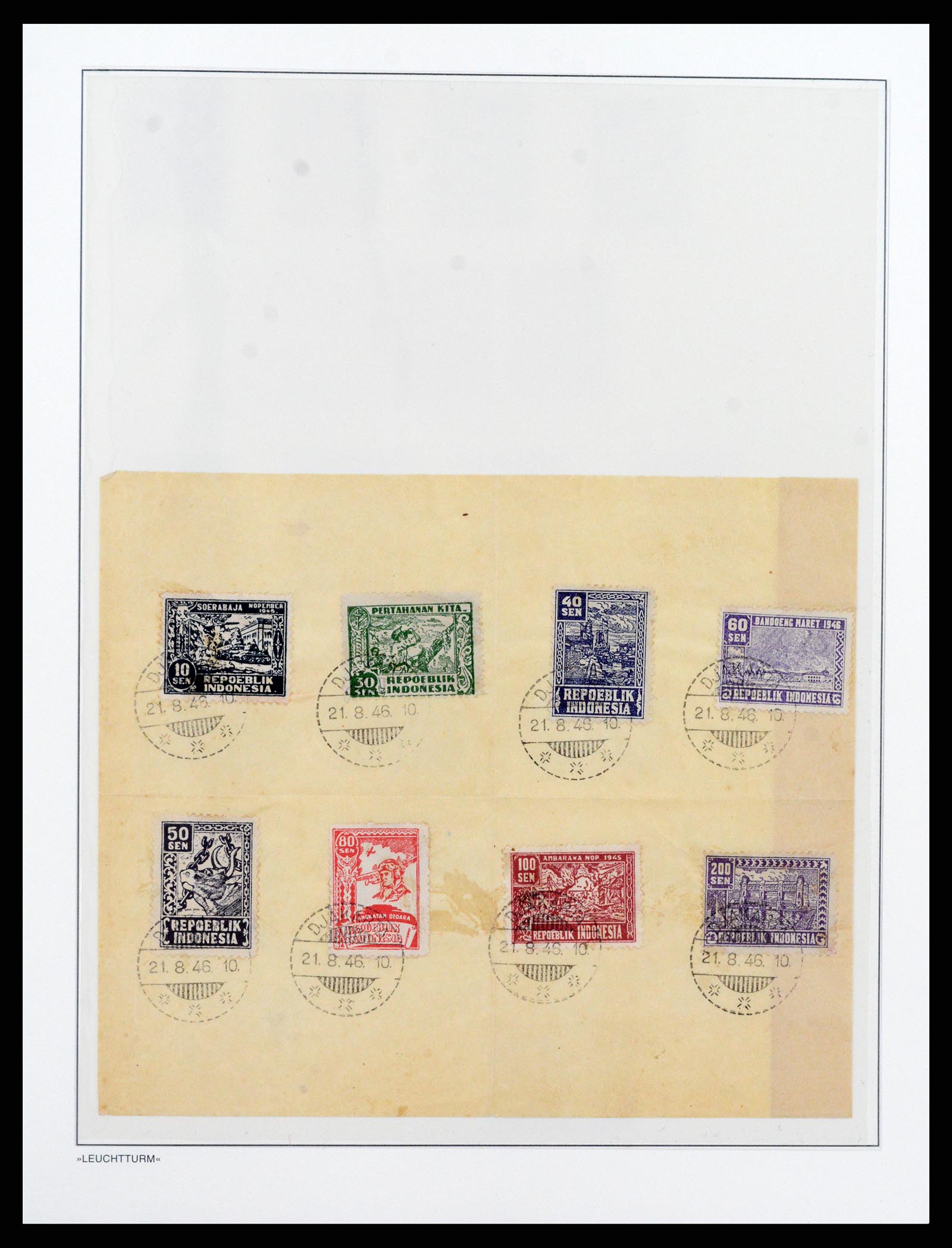 37435 028 - Postzegelverzameling 37435 Indonesië interim periode 1945-1948.