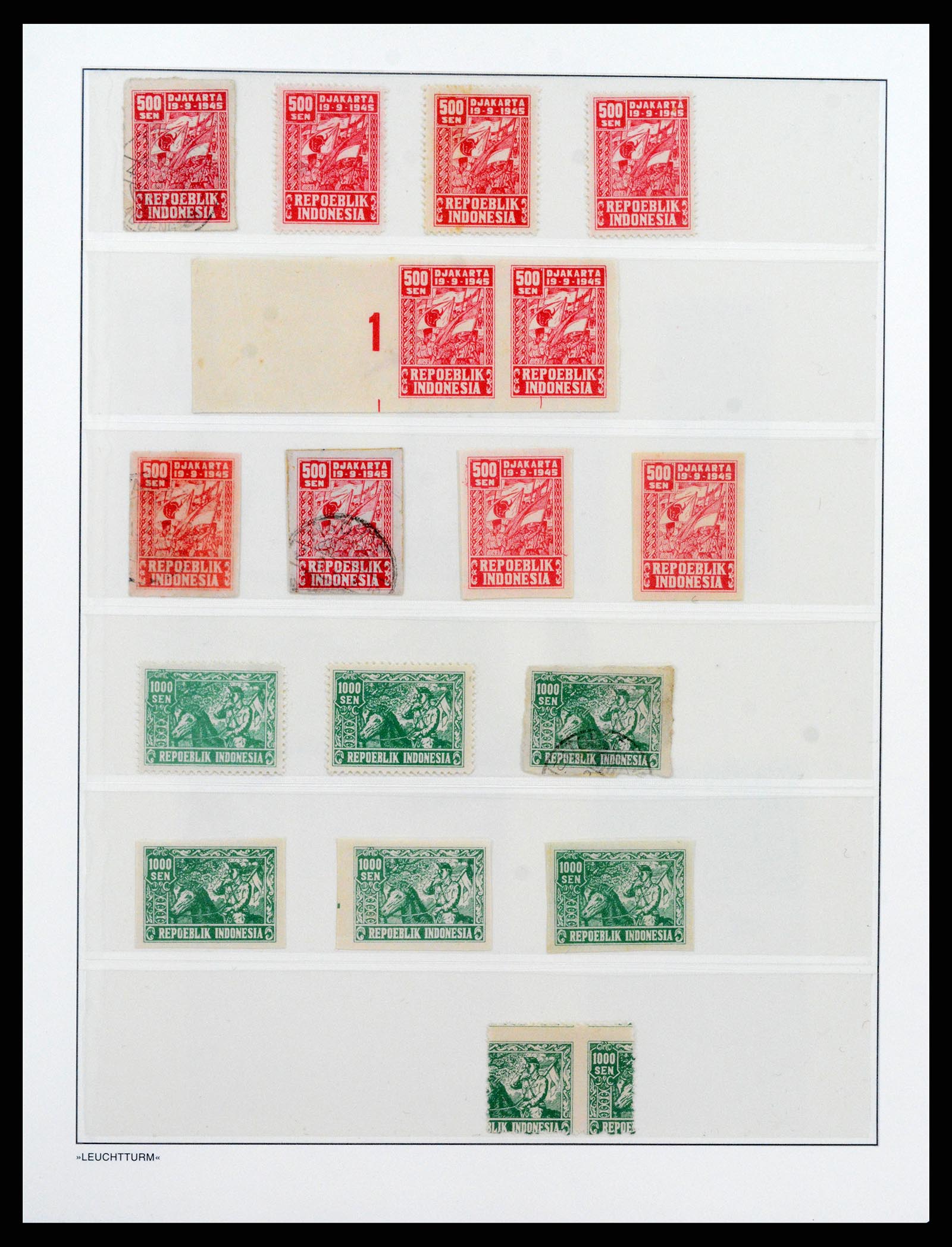 37435 029 - Postzegelverzameling 37435 Indonesië interim periode 1945-1948.