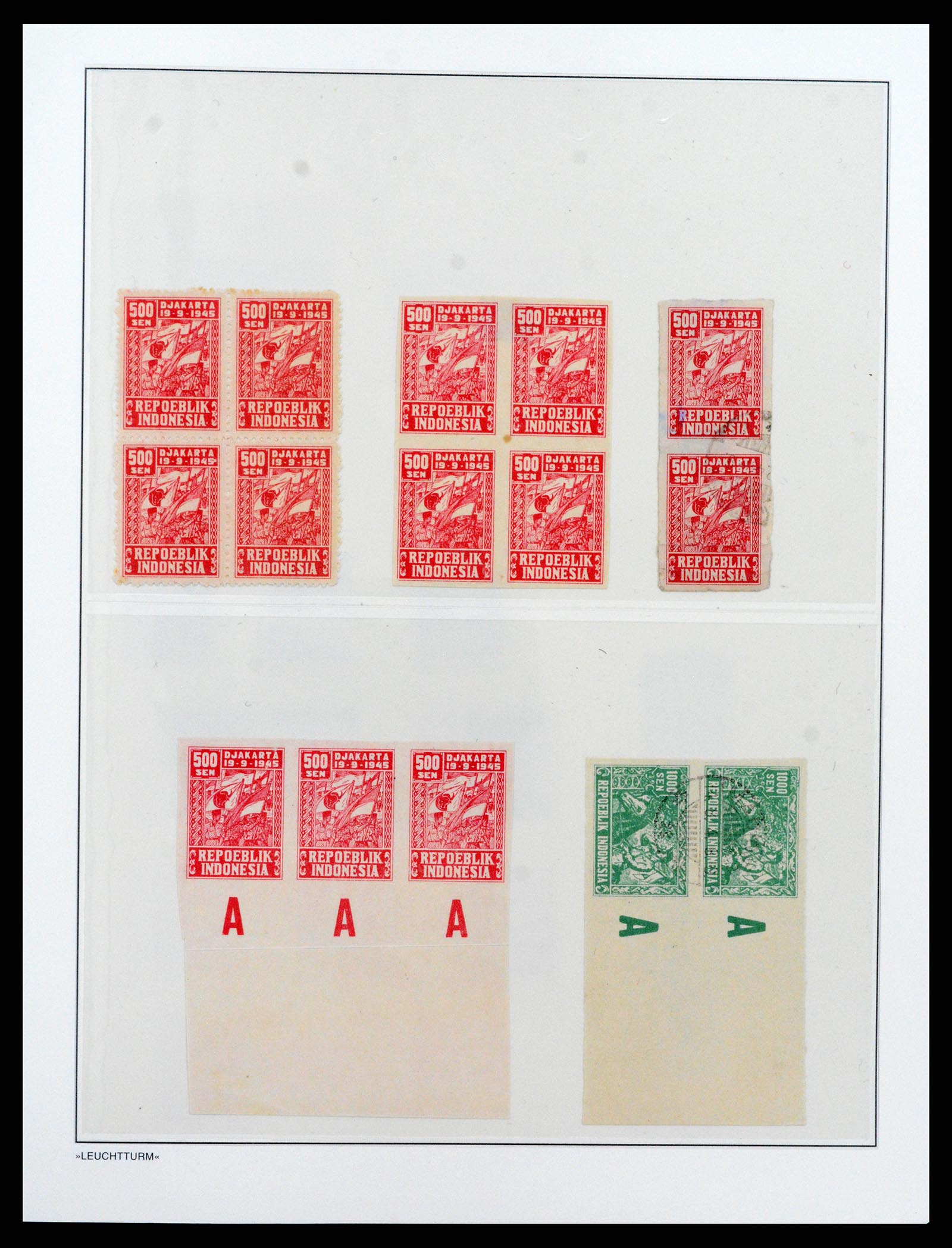 37435 030 - Postzegelverzameling 37435 Indonesië interim periode 1945-1948.