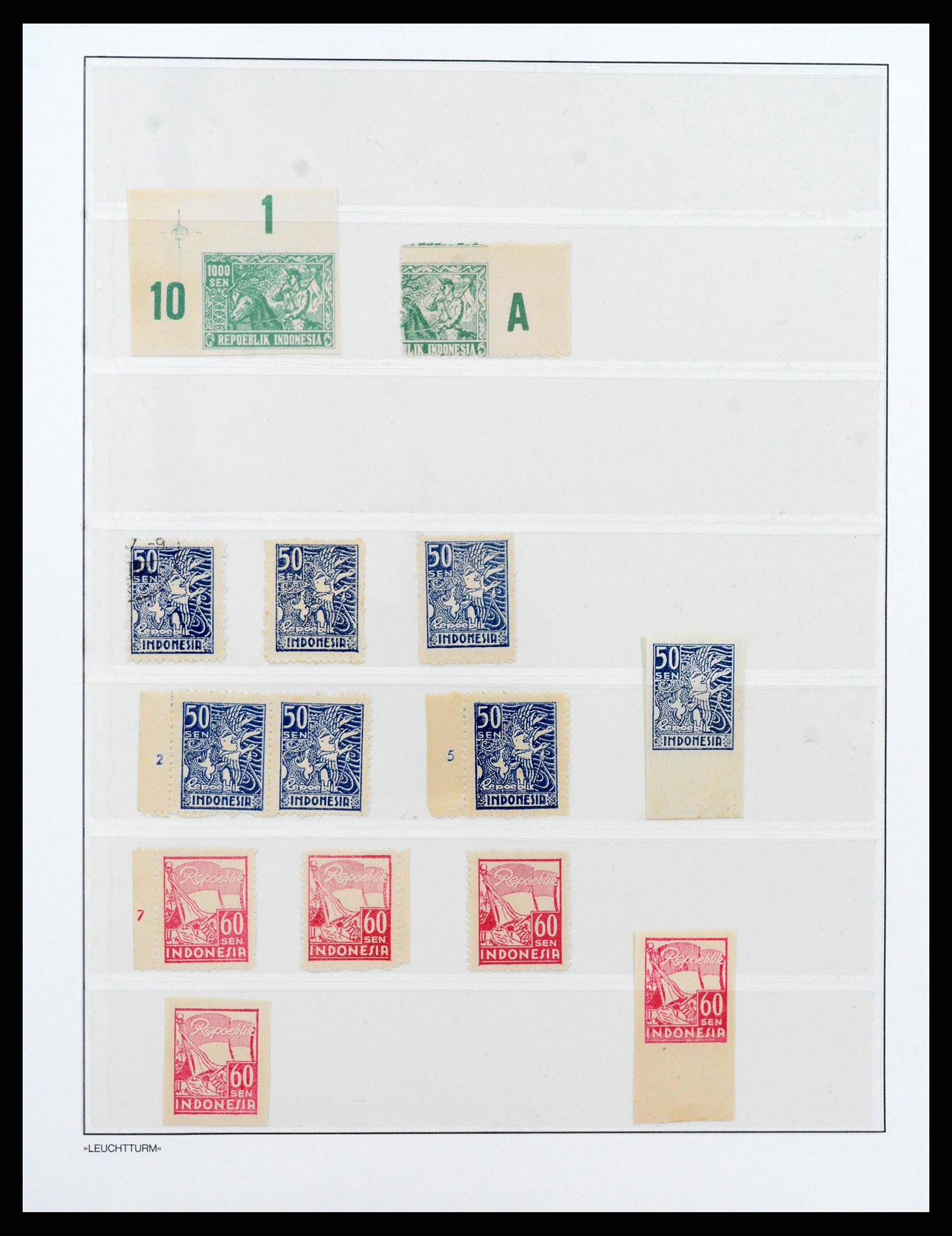 37435 031 - Postzegelverzameling 37435 Indonesië interim periode 1945-1948.