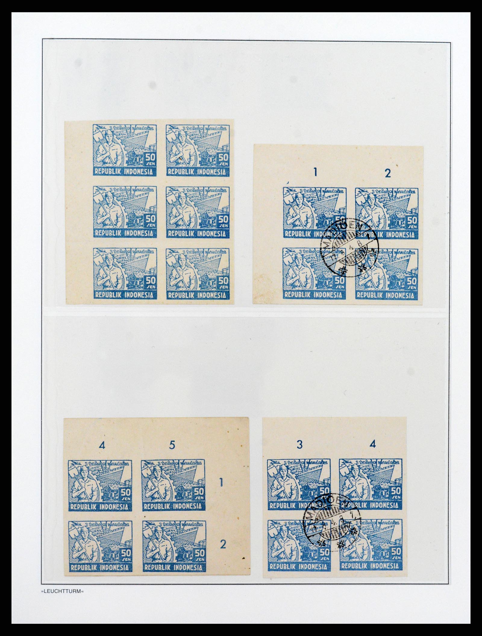37435 033 - Postzegelverzameling 37435 Indonesië interim periode 1945-1948.