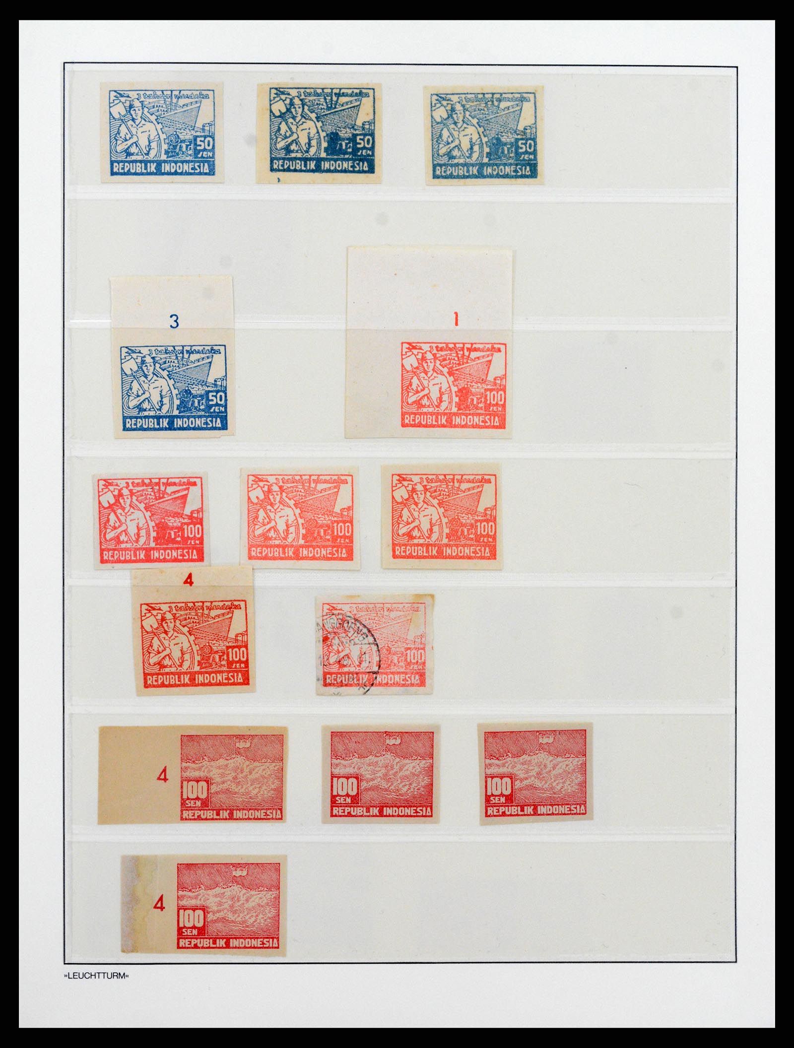37435 034 - Postzegelverzameling 37435 Indonesië interim periode 1945-1948.